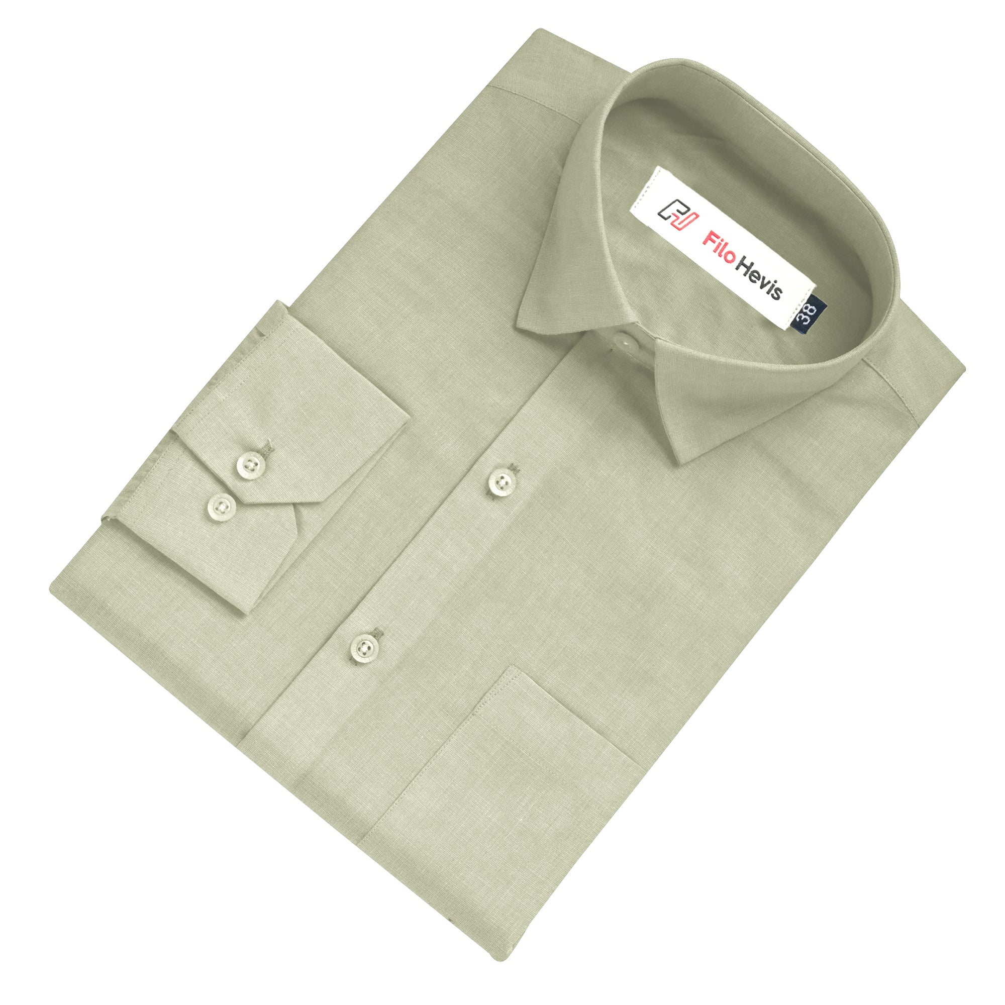 Filafil Fabric Regular Fit Formal Shirt Full Sleeve -Light Green