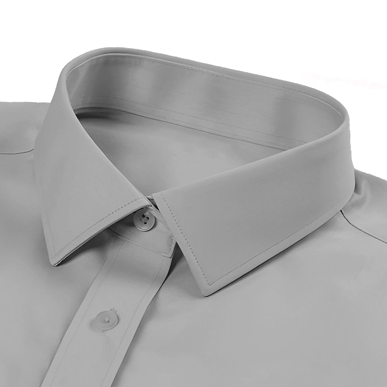 Men's Formal Regular Fit Cotton Full Sleeve Shirt-LIGHT GREY
