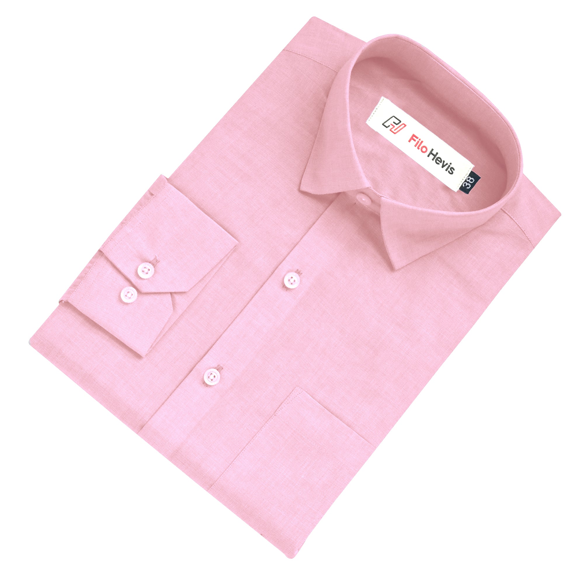 Filafil Fabric Regular Fit Formal Shirt Full Sleeve -Light Pink