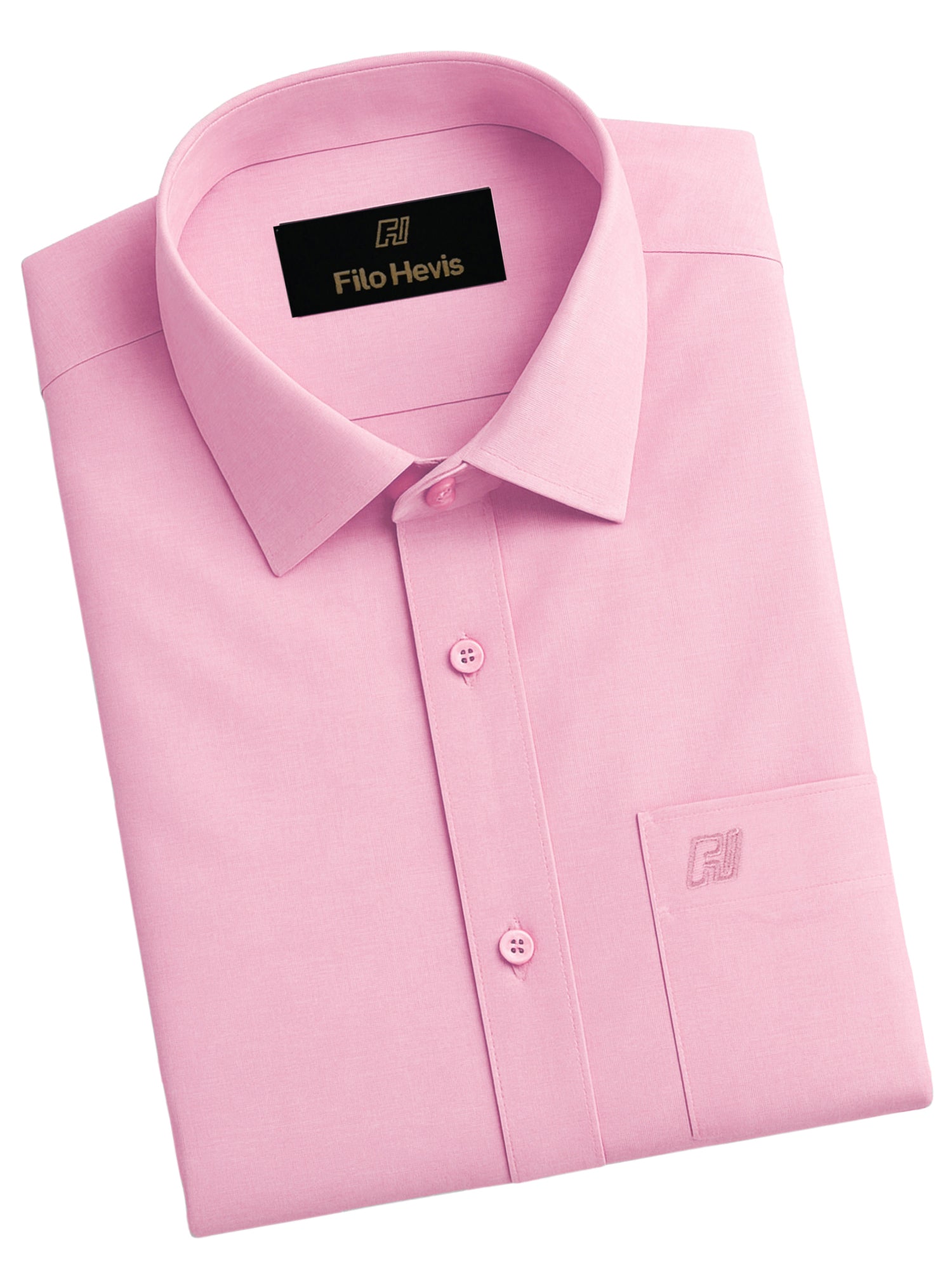 Filafil Fabric Regular Fit Single Pocket Formal Shirt Full Sleeve -Light Pink