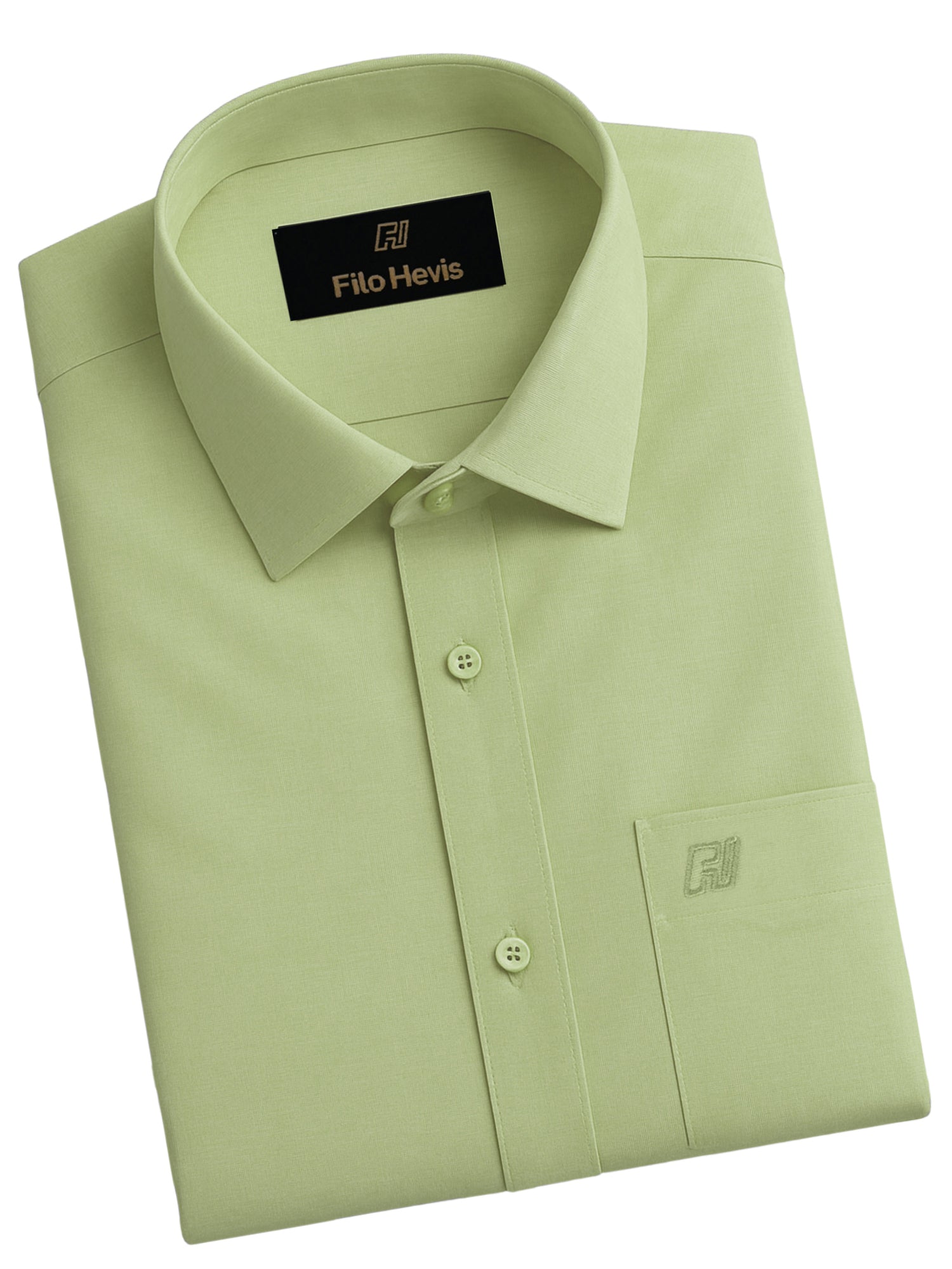 Filafil Fabric Regular Fit Single Pocket Formal Shirt Full Sleeve -Light pastel green