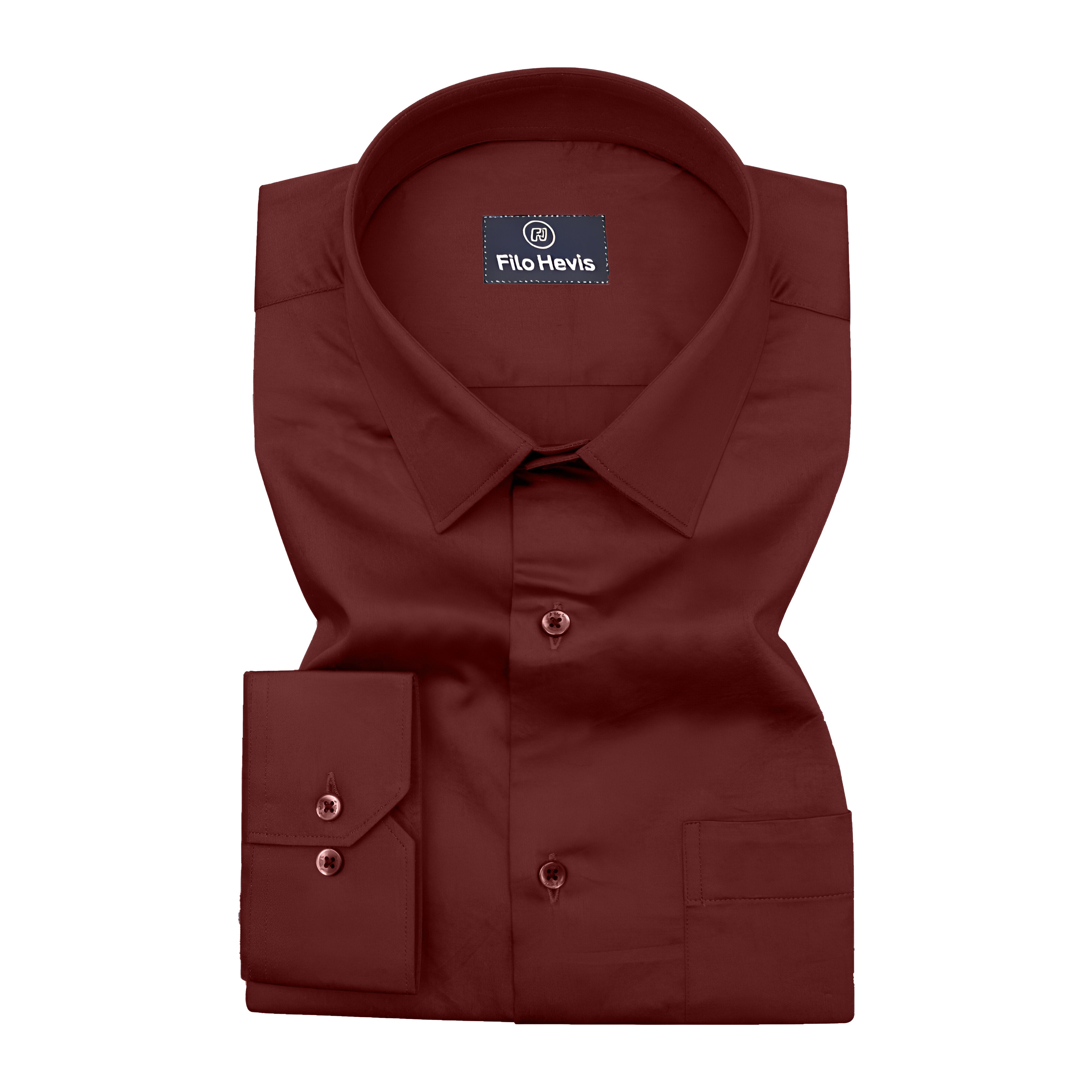 Single Pocket Formal Shirts - Maroon