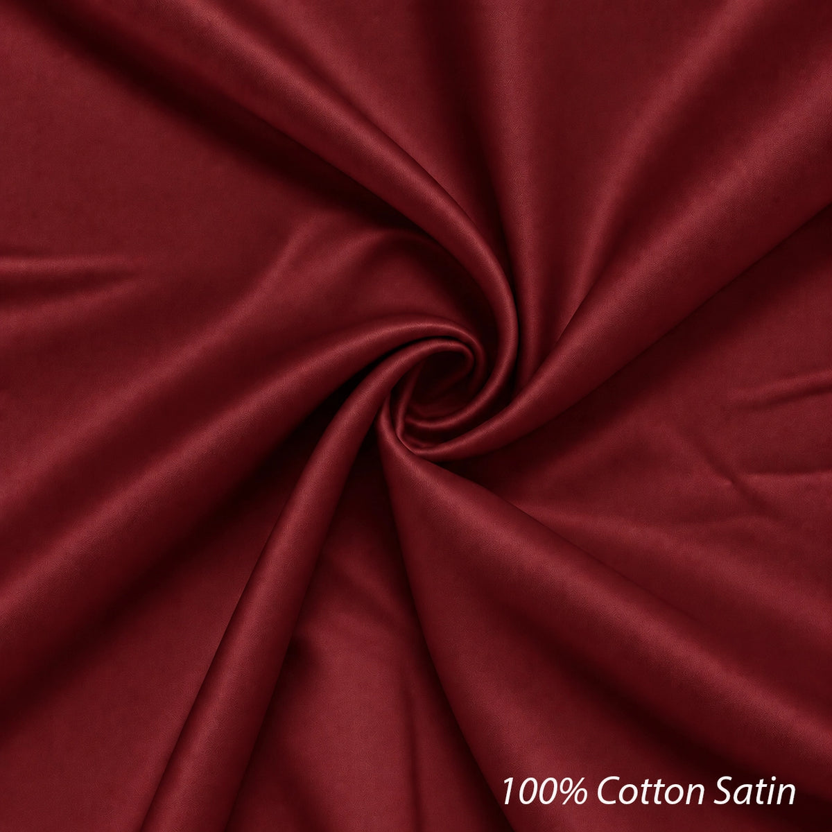 Maroon Cotton Satin Formal Shirt for Men - Regular Fit Full Sleeve