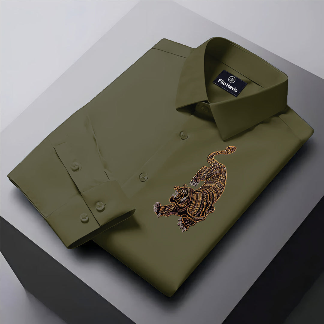 Men's ClubWear Premium Shirt - Mehandi Green