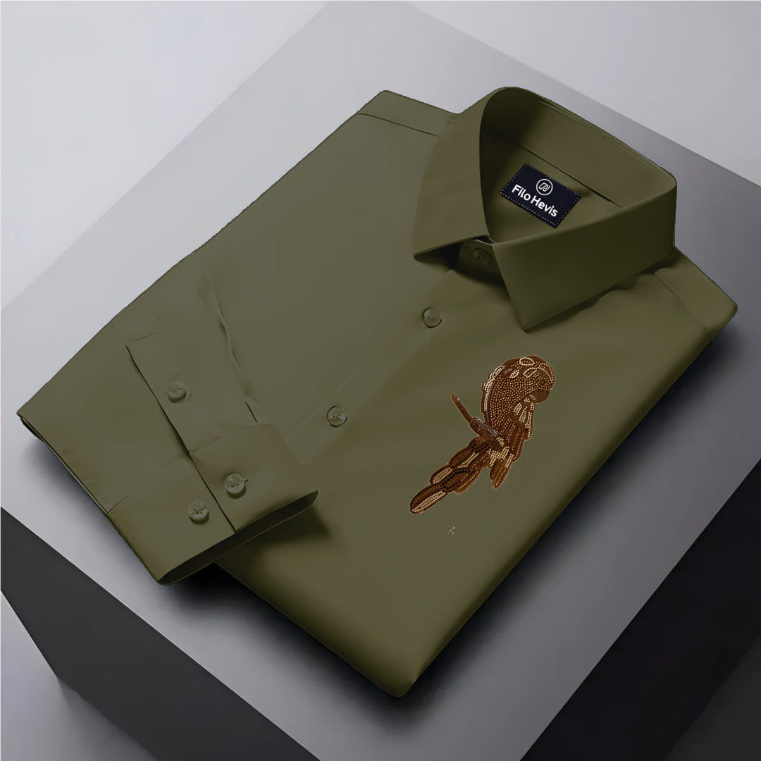 Men's ClubWear Premium Shirt - Mehandi Green