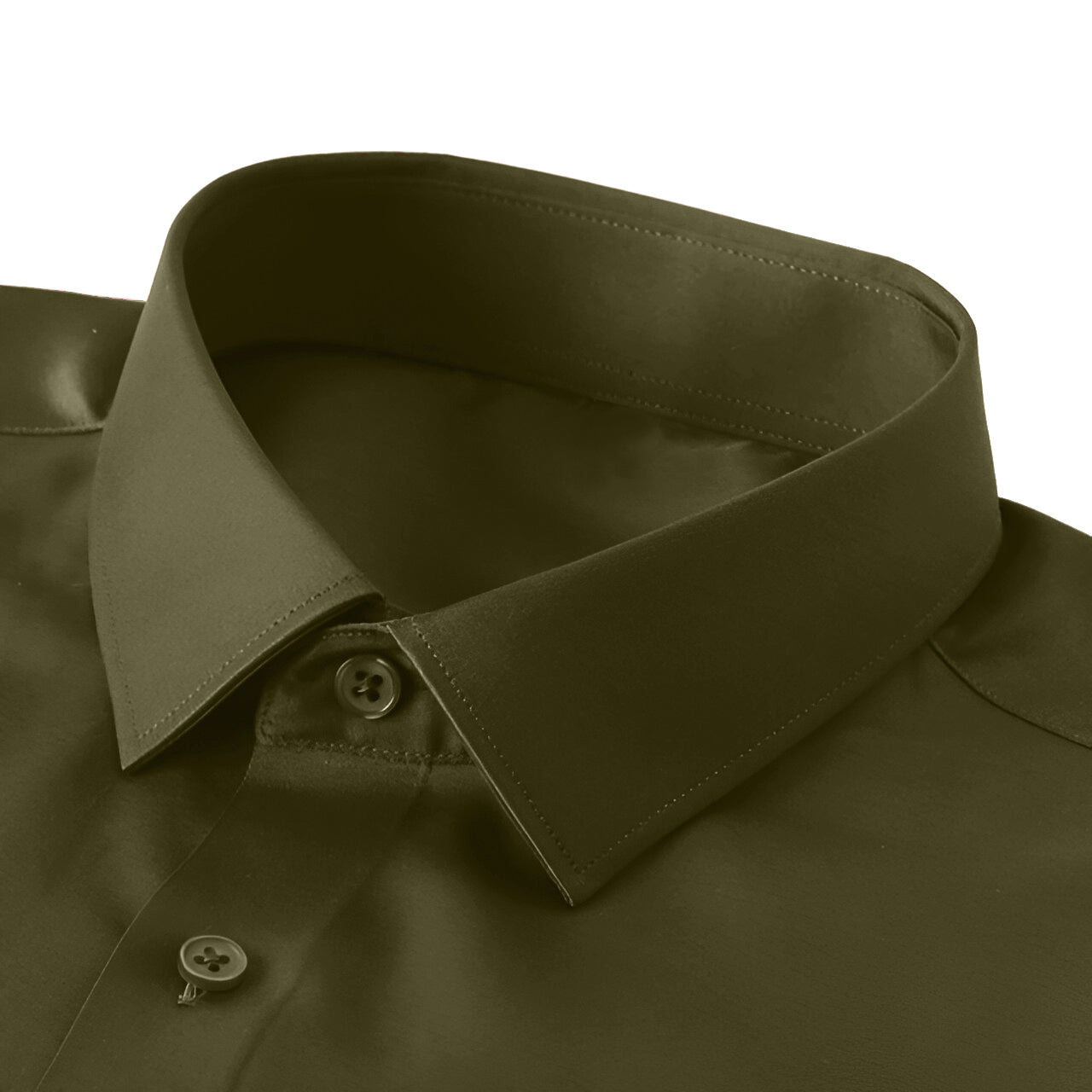 Men's Formal Regular Fit Cotton Full Sleeve Shirt - Light Mehndi