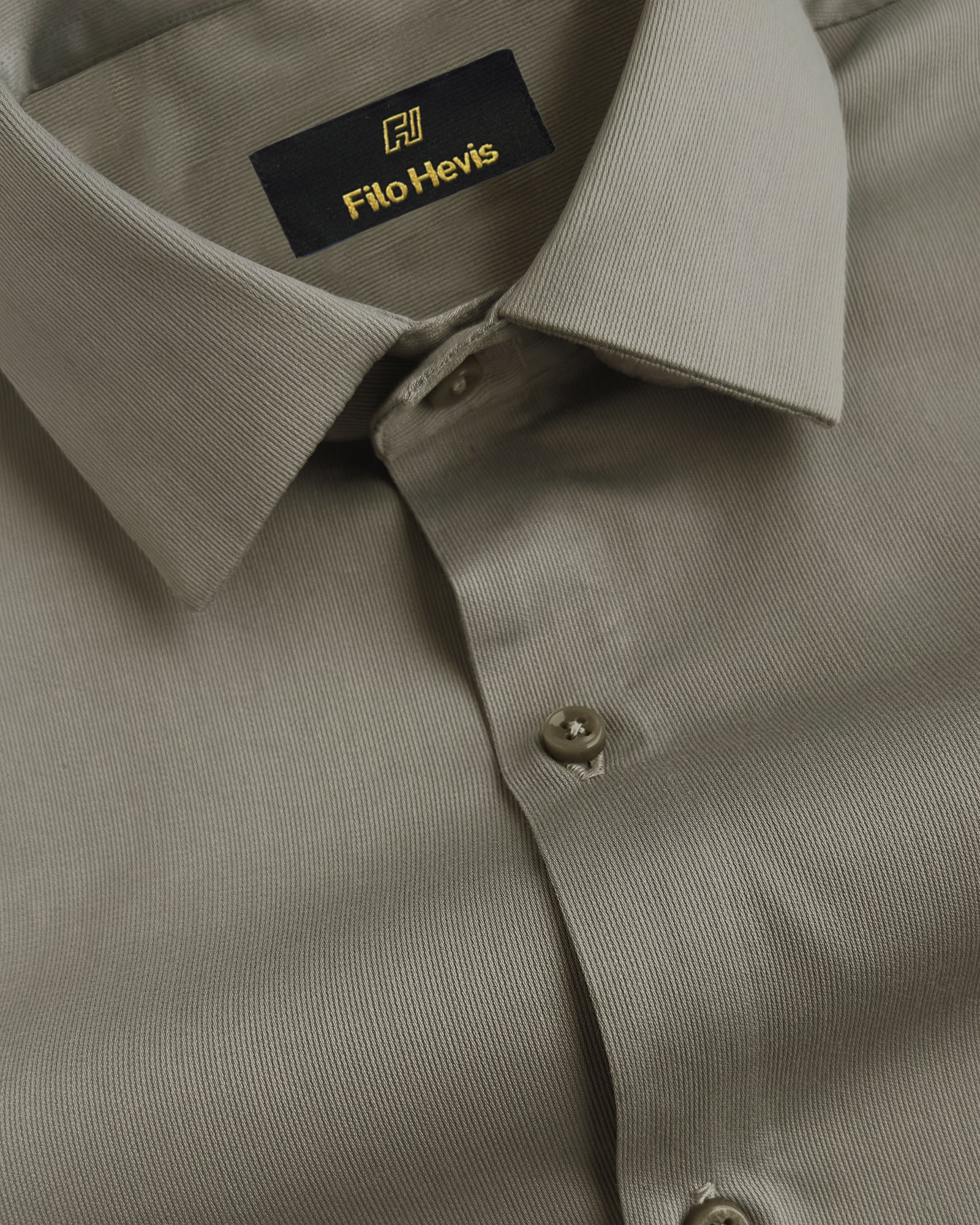 HYCROSS SELF-STRUCTURED FORMAL LYCRA SHIRT- MUD GREY
