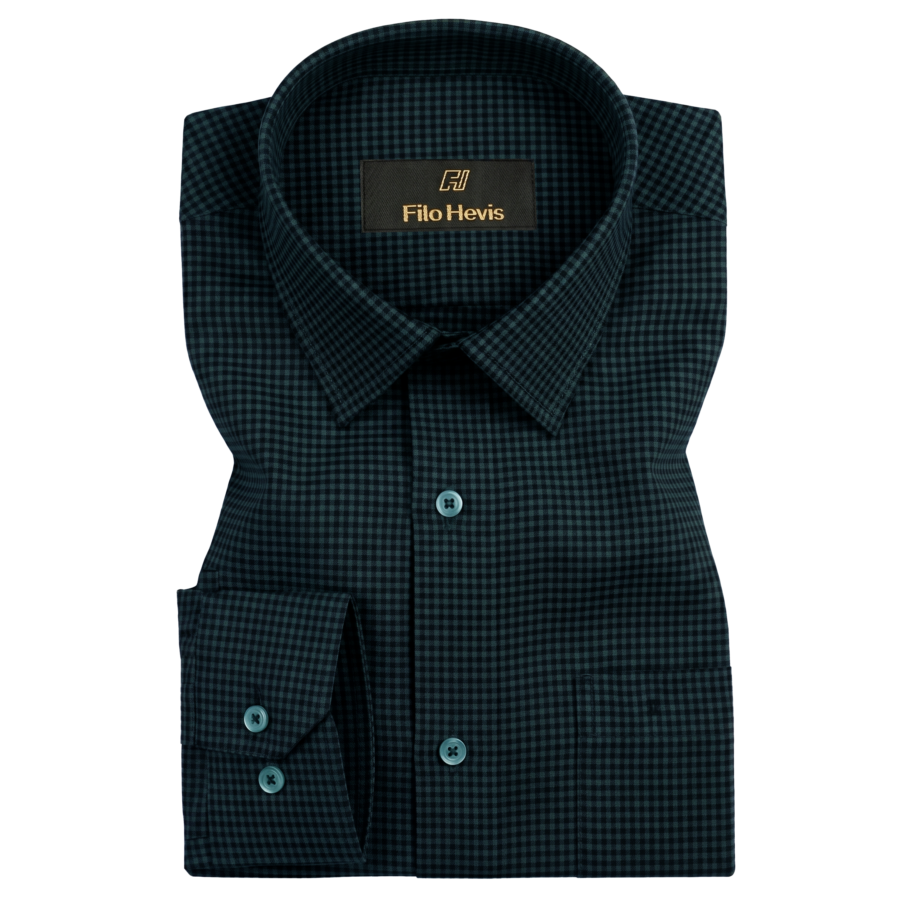 Men's Cotton Check Shirt-Navy Blue, Regular Fit, All-Day Comfort