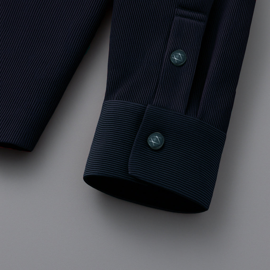 Men's Corduroy Shirt | Double Pocket Casual Shirt for Men | Full Sleeve 21-Wales Corduroy Shirt-Navy Blue