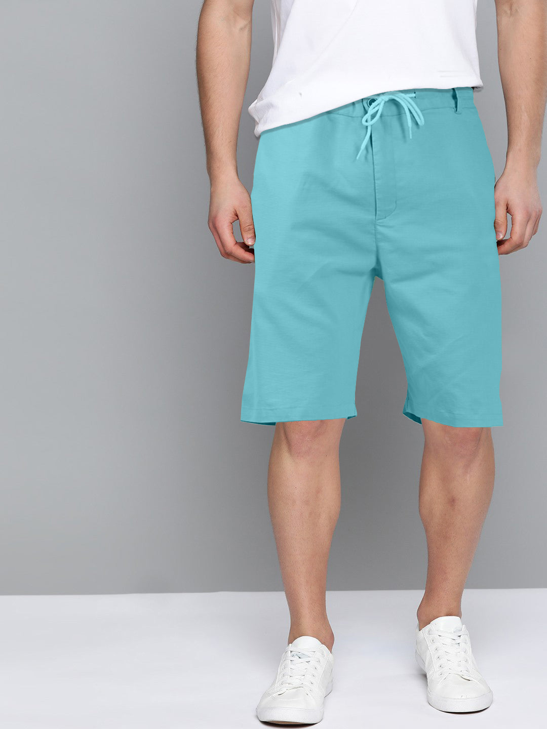 Cotton Solid Shorts Dark Sky