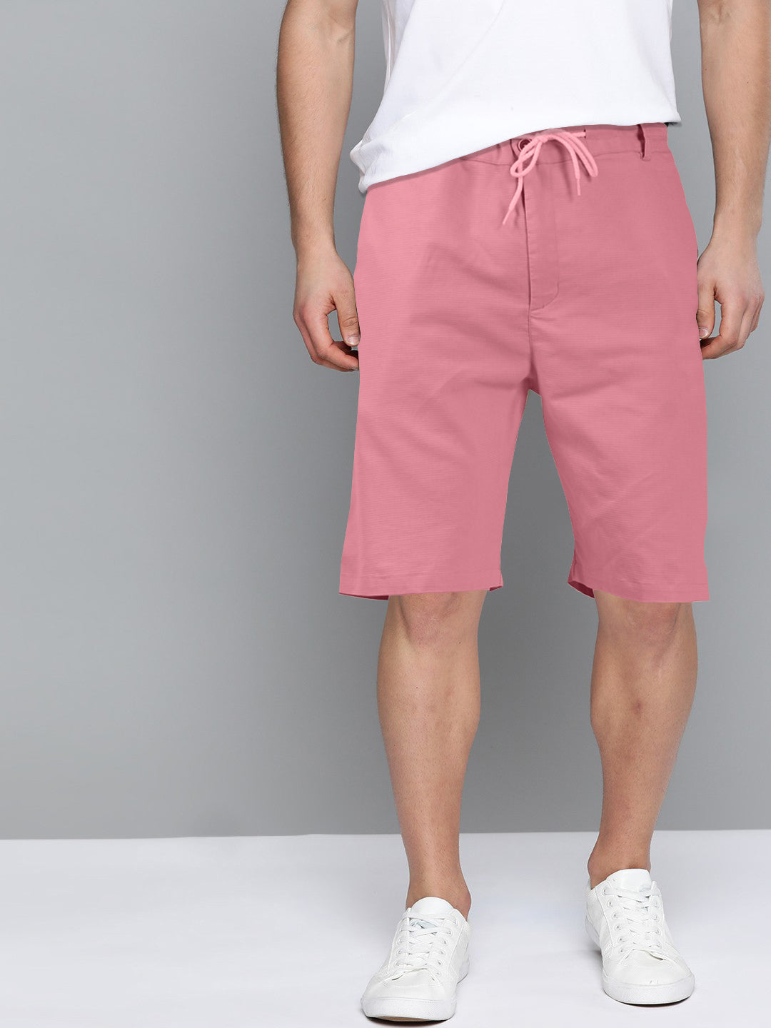 Cotton Solid Shorts Pink