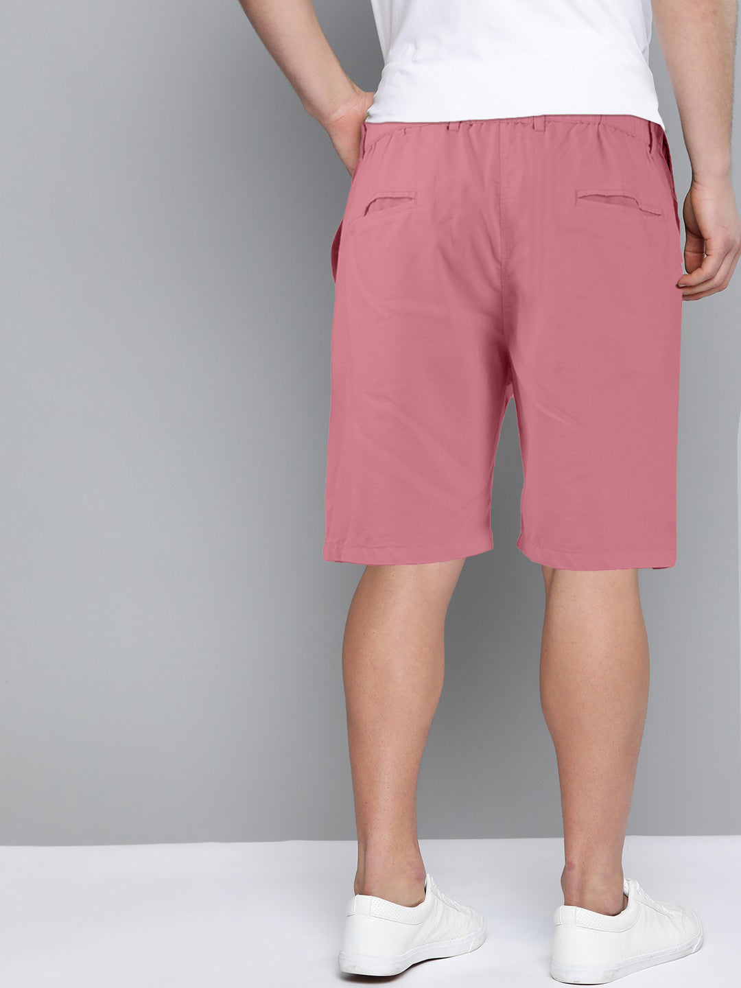Cotton Solid Shorts Pink