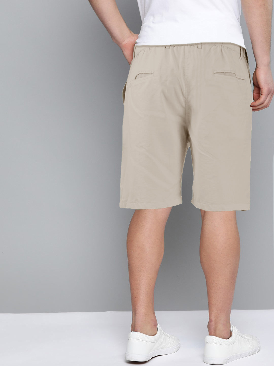 Cotton Solid Shorts Peach