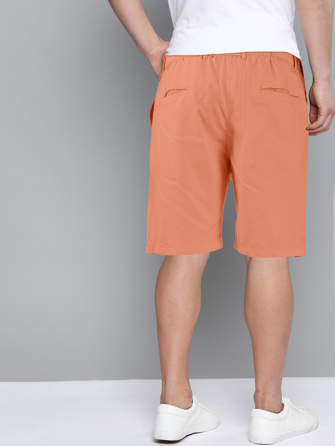 Cotton Solid Shorts Orange