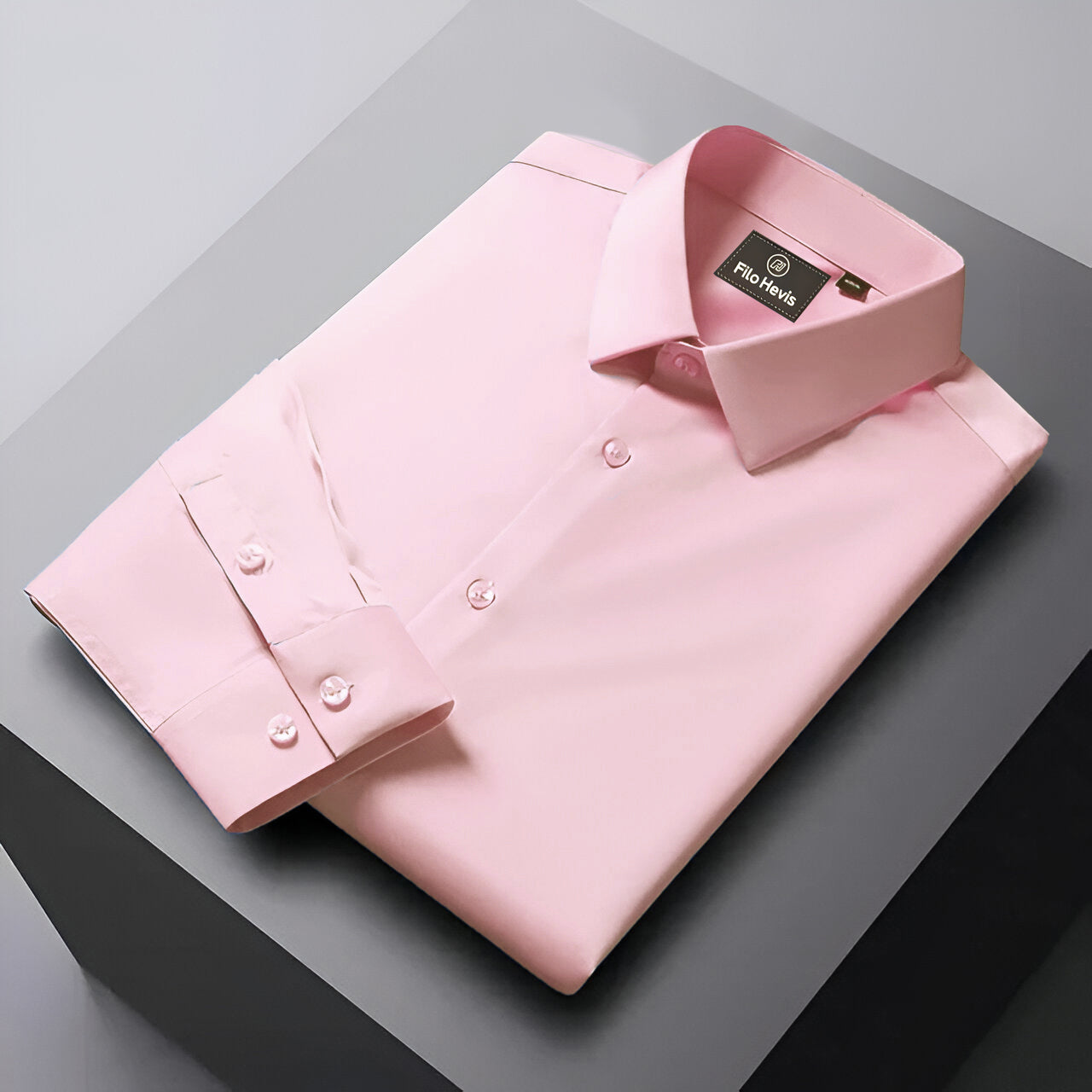 Men's Formal Regular Fit Cotton Full Sleeve Shirt- LIGHT PINK