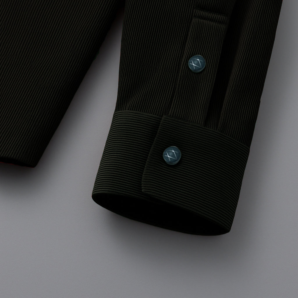 Men's Corduroy Shirt | Double Pocket Casual Shirt for Men | Full Sleeve 21-Wales Corduroy Shirt-Olive Green