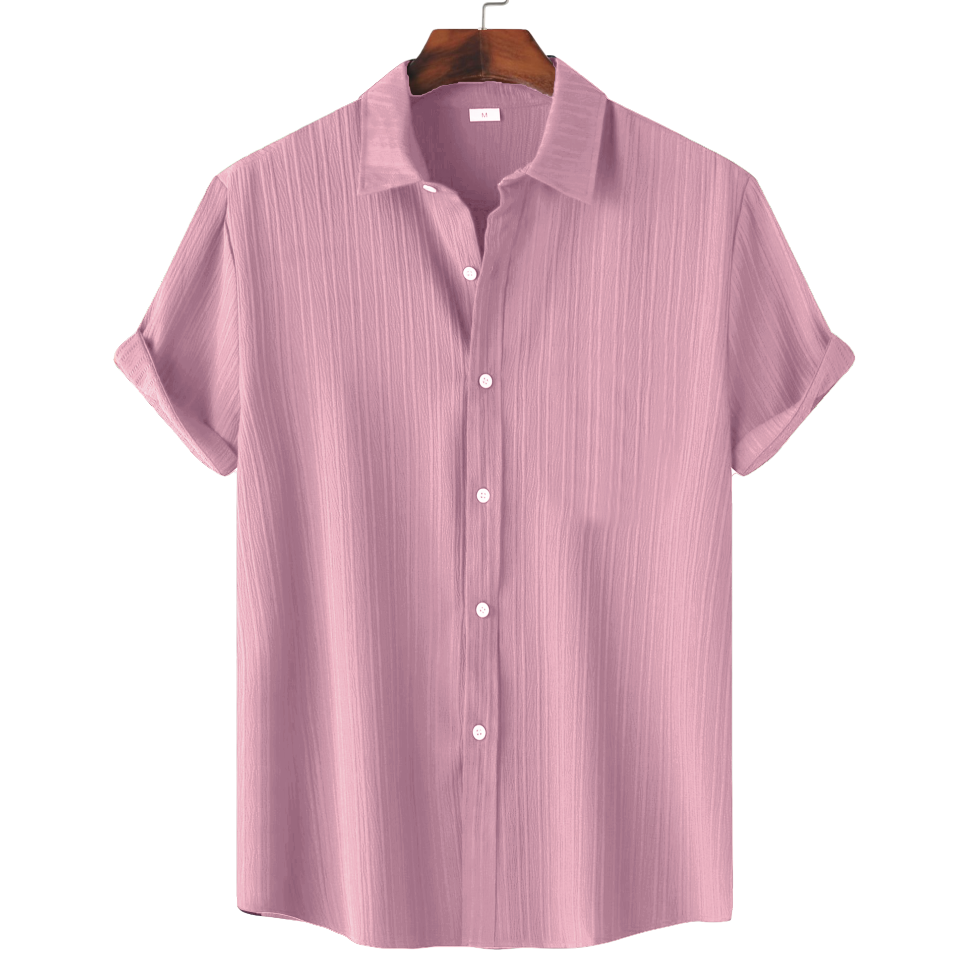 Men’s Textured Popcorn Half Sleeve Casual Shirt – Light Onion