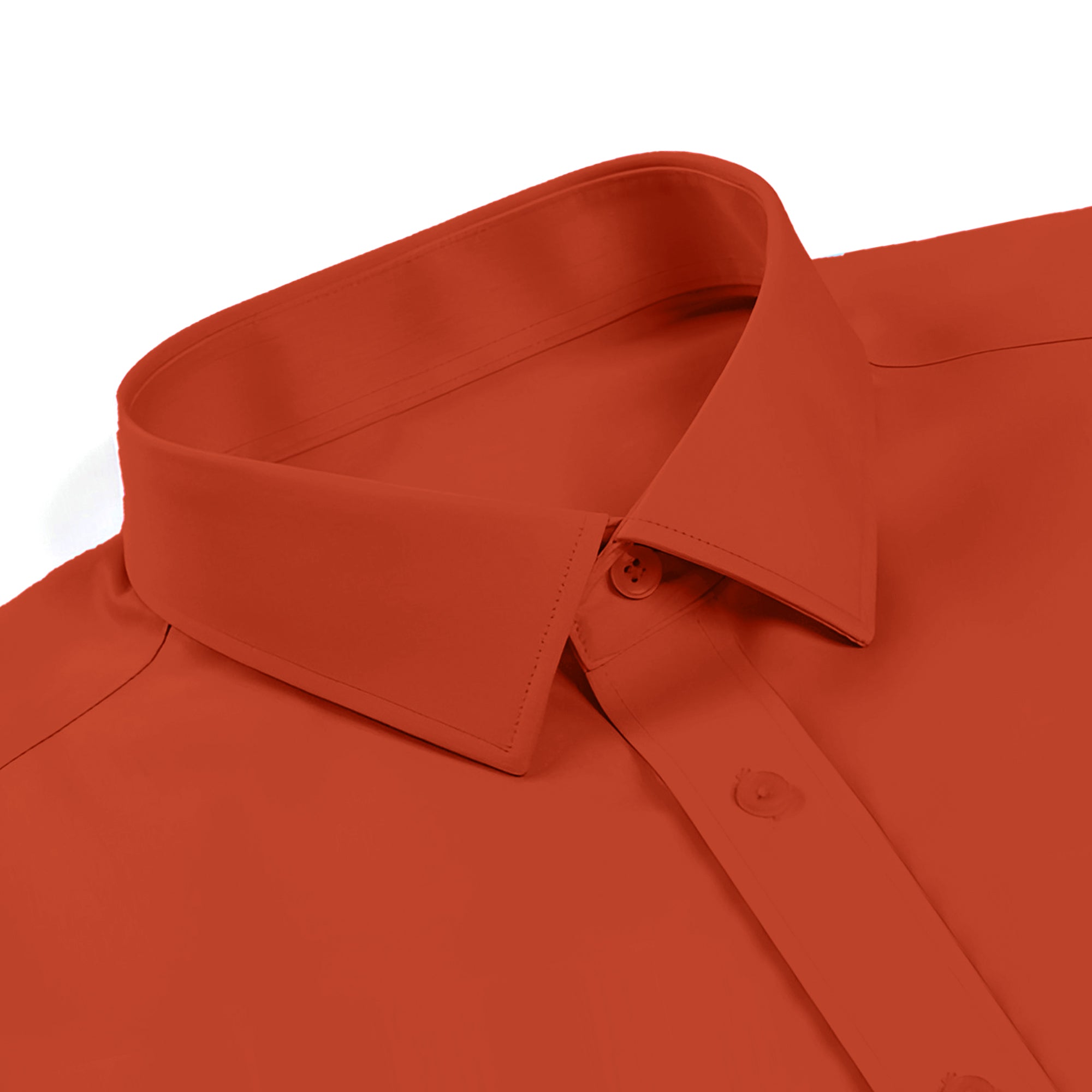 Men's Formal Regular Fit Full Sleeve Shirt - Orange