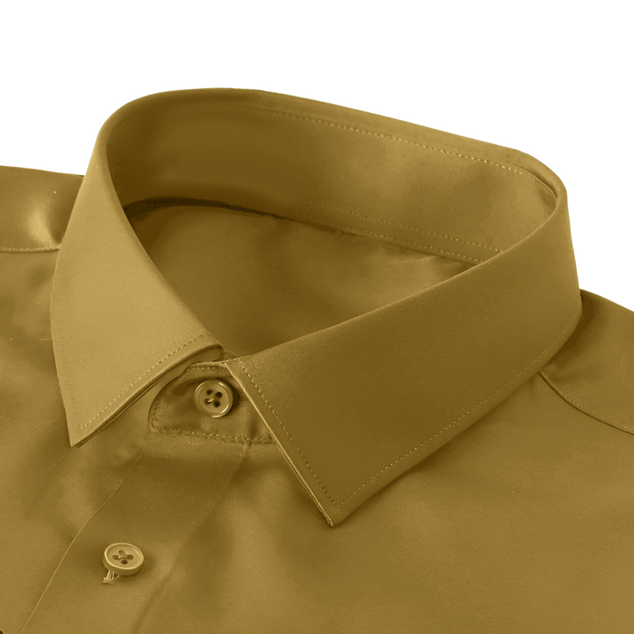 Men's Formal Regular Fit Cotton Full Sleeve Shirt - Pale Gold