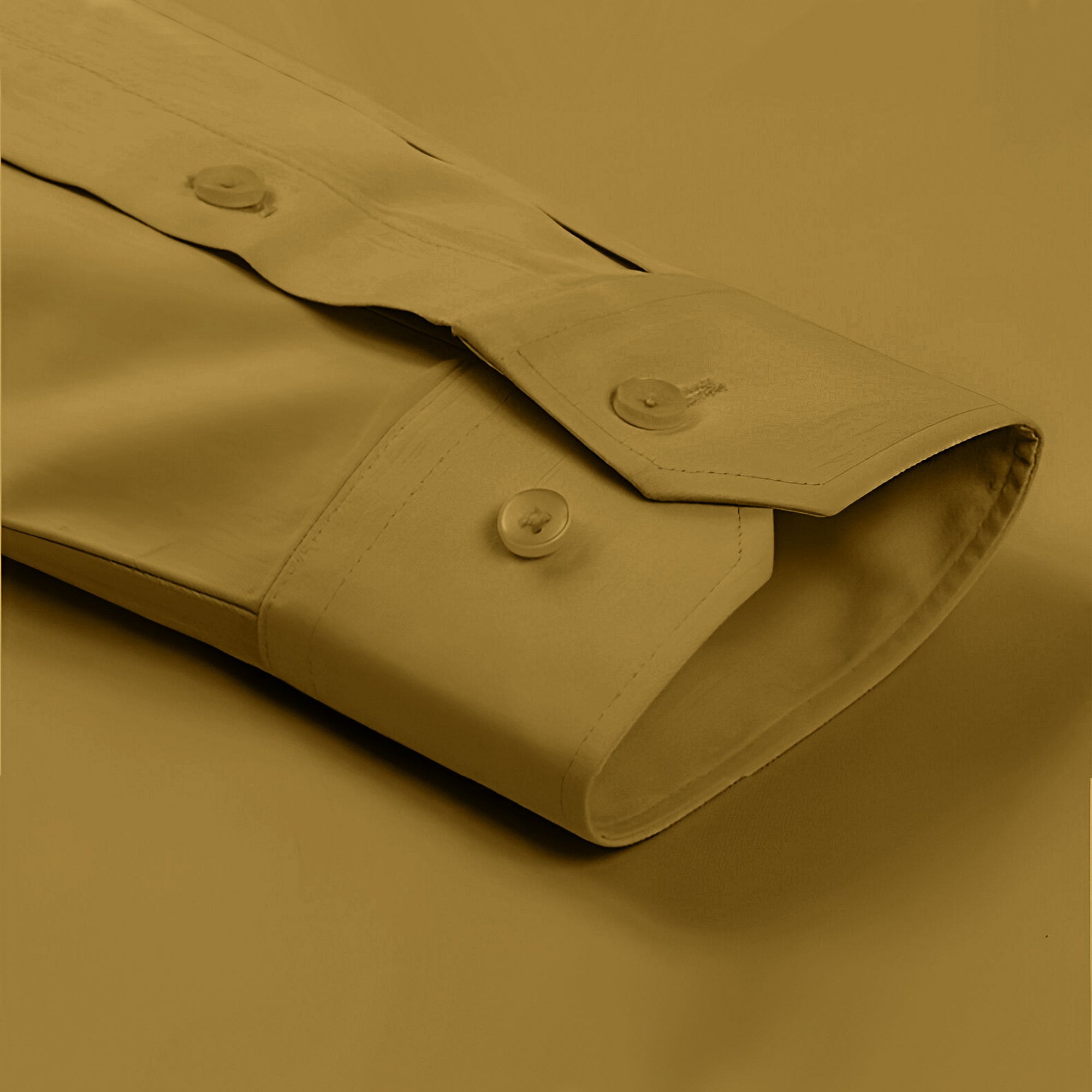 Men's Formal Regular Fit Cotton Full Sleeve Shirt - Pale Gold