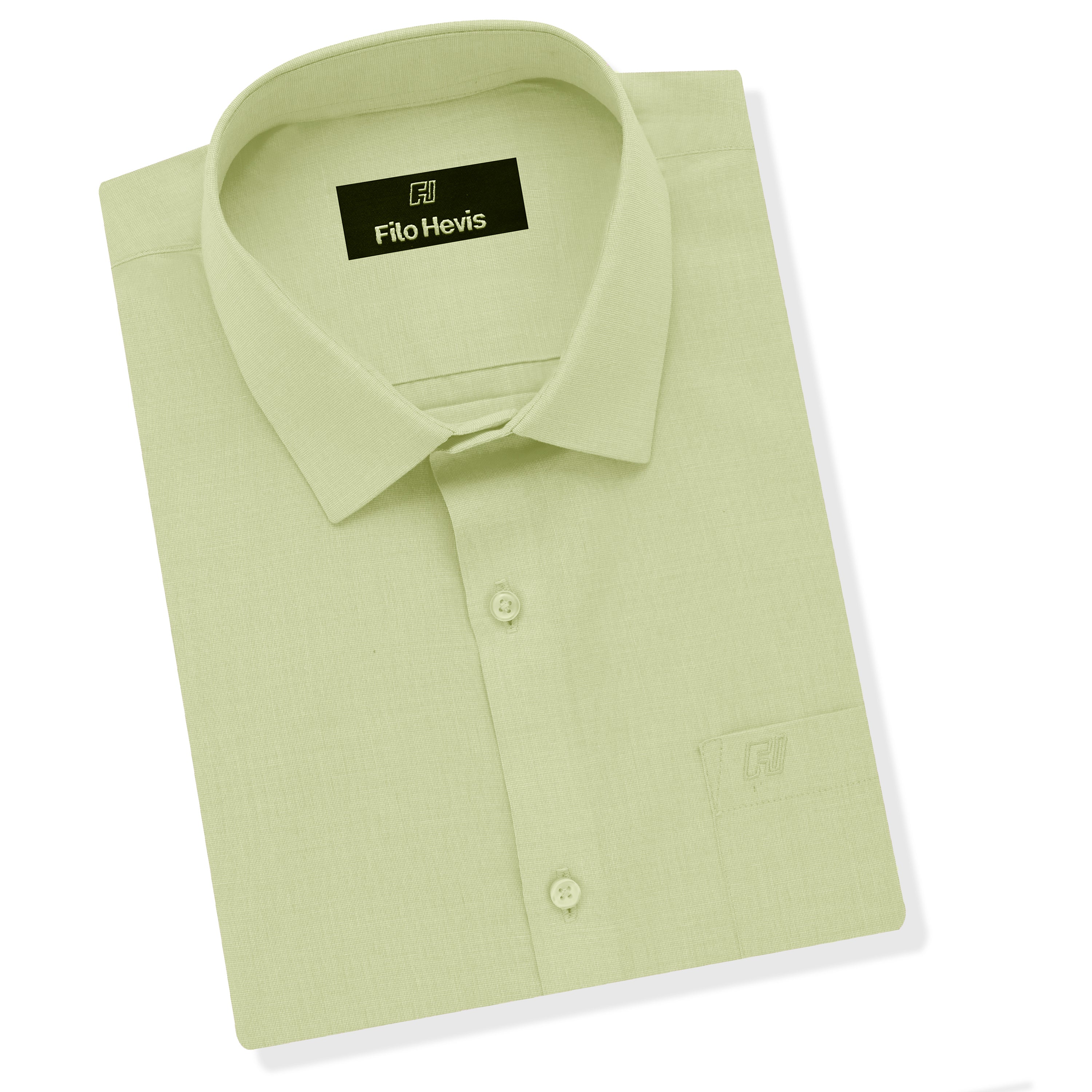 Filafil Fabric Regular Fit Single Pocket Formal Shirt Full Sleeve -Light pastel green