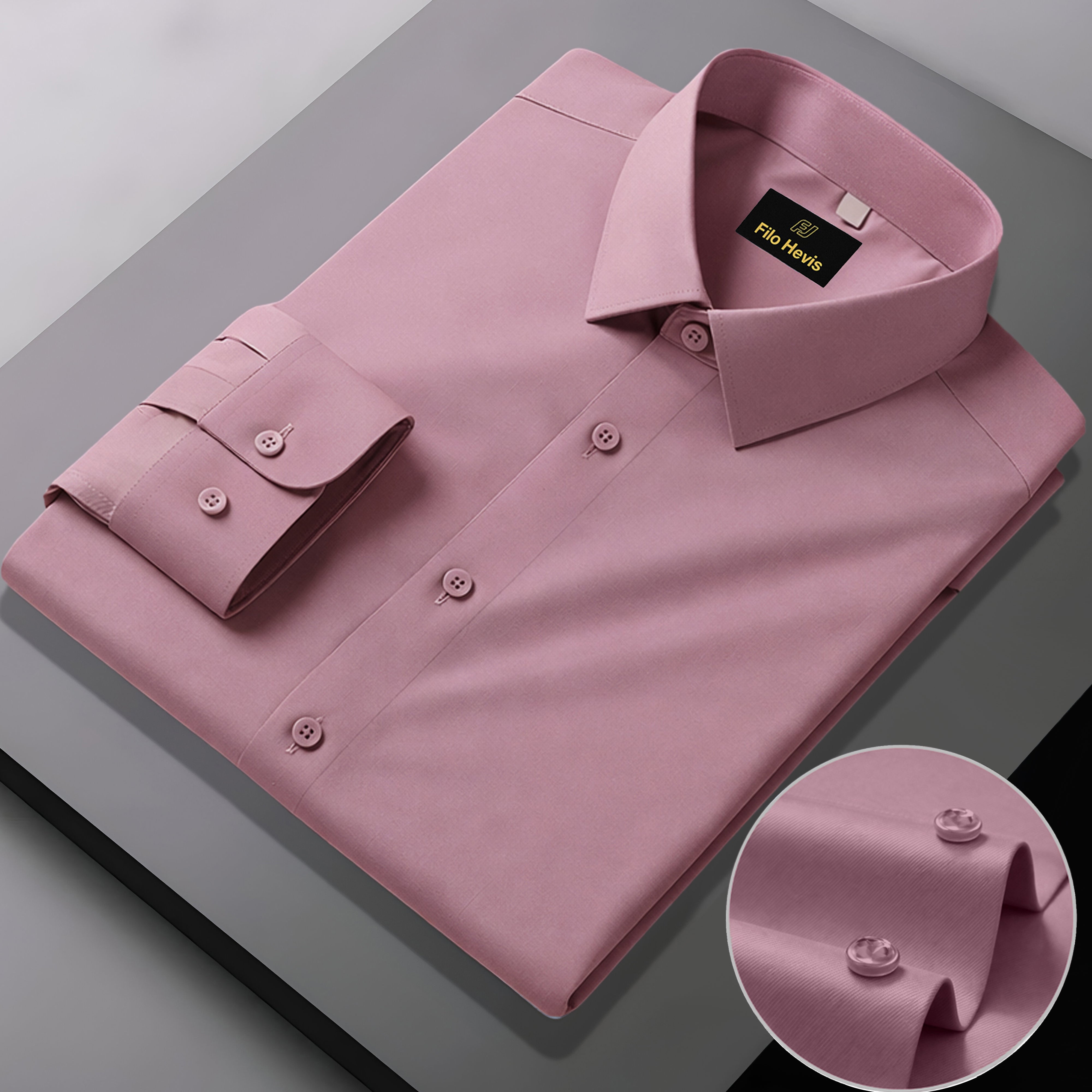 Men's Formal Regular Fit Cotton Full Sleeve Shirt-Light Onion