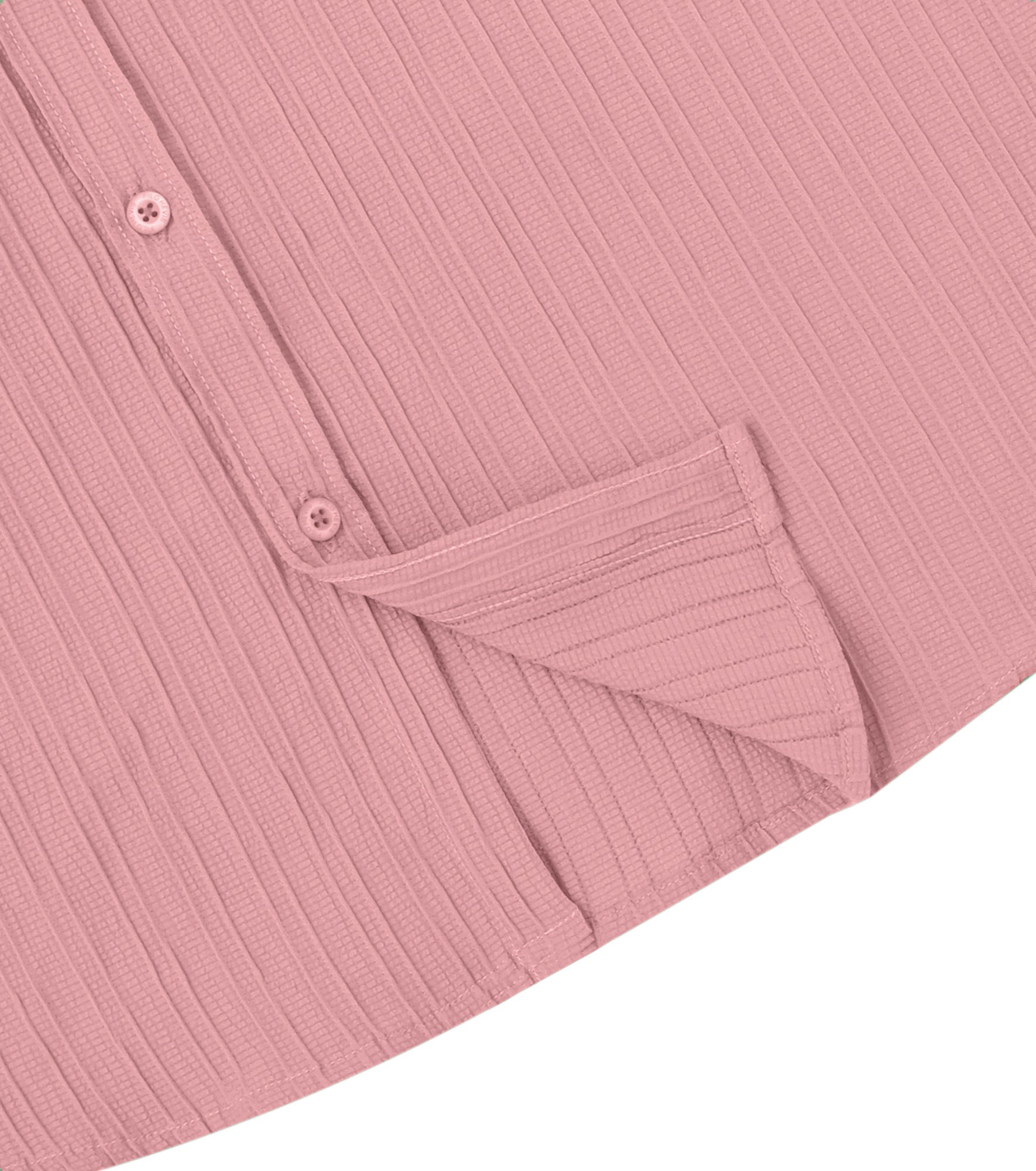 Men’s Textured Popcorn Half Sleeve Casual Shirt – Pink