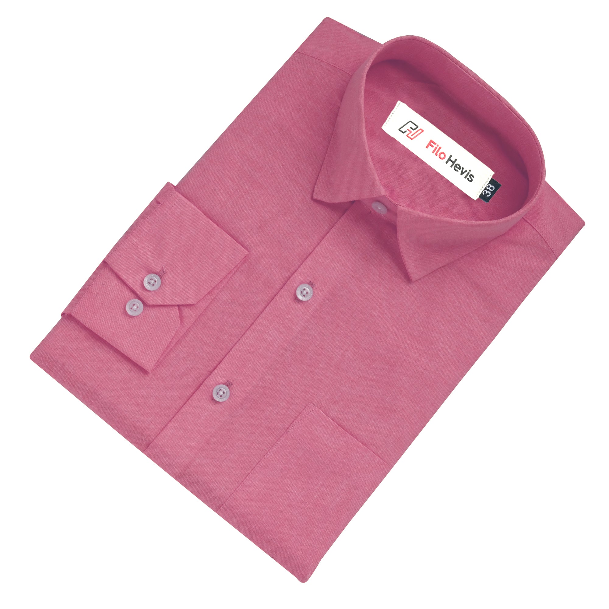 Filafil Fabric Regular Fit Formal Shirt Full Sleeve -Pink