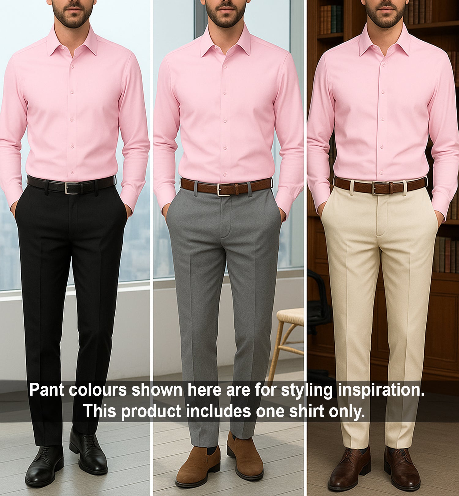 Men's Satin Lycra formal Full Sleeve Shirt Pink