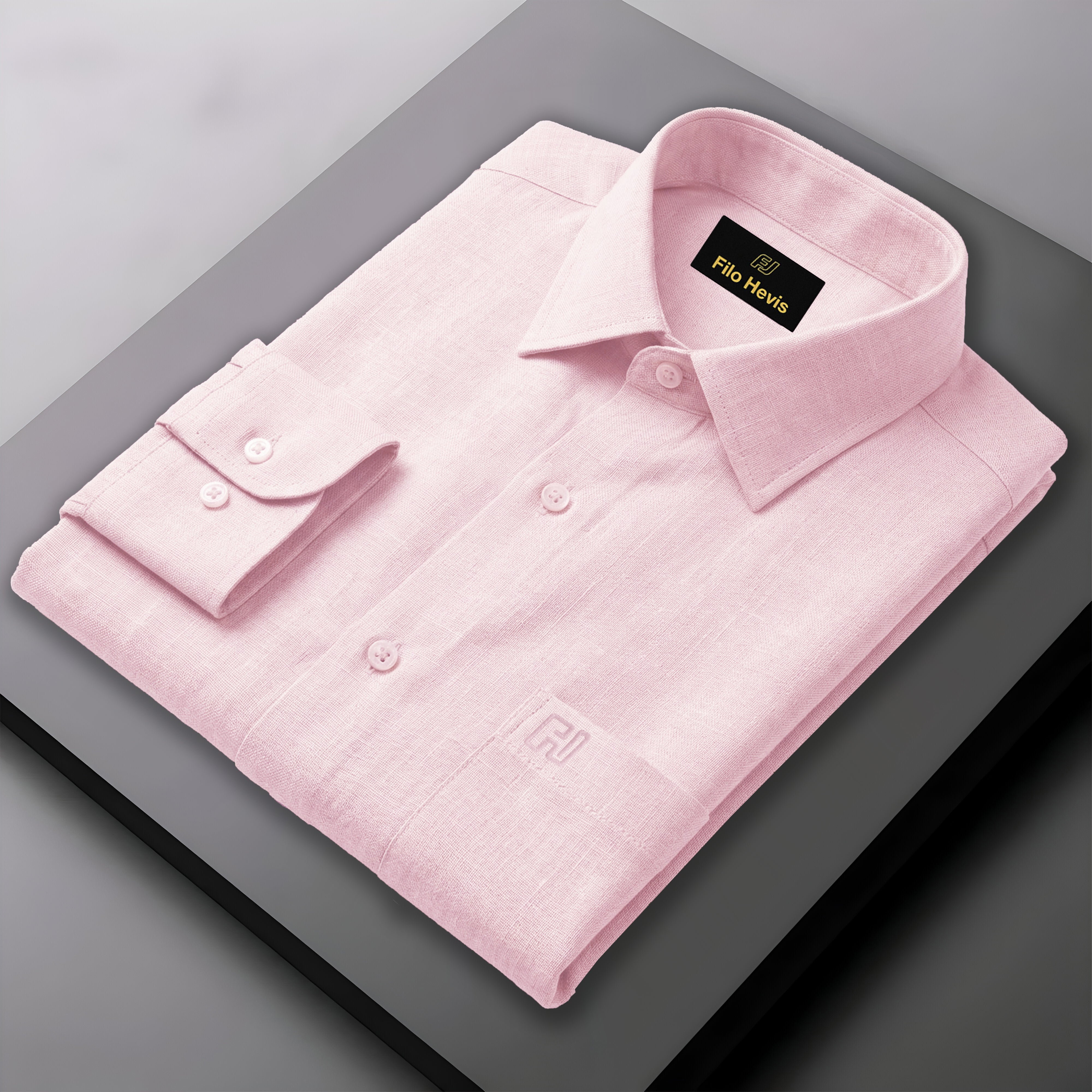 FINE LINEN SHIRTS FOR MEN (Full Sleeves)-Pink