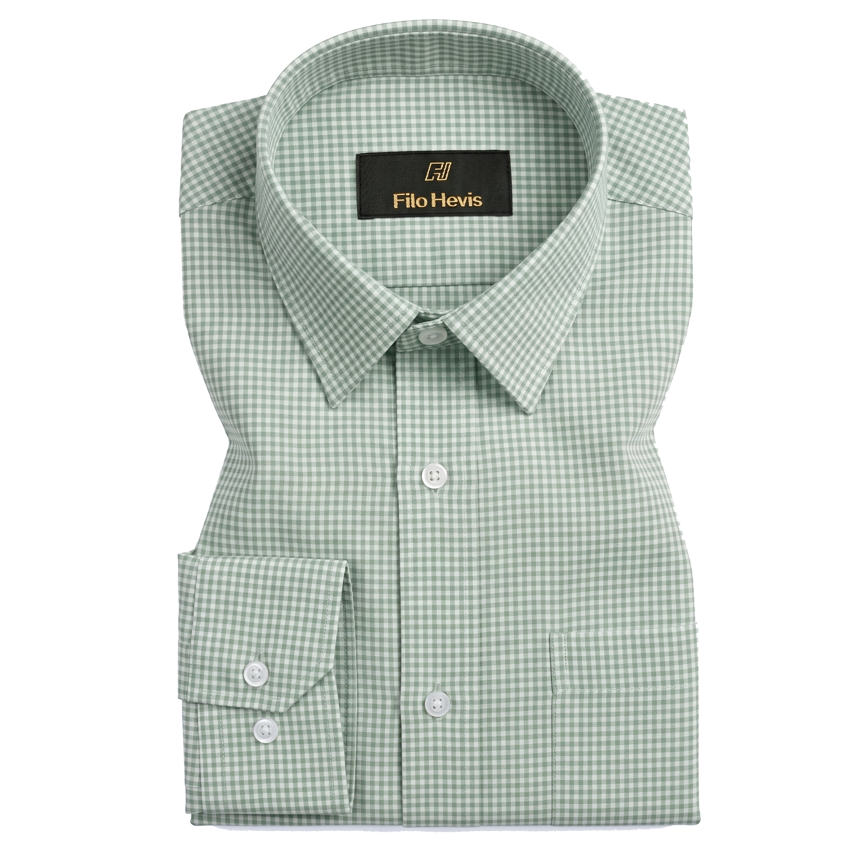 Men's Cotton Check Shirt-Pista-Green, Regular Fit, All-Day Comfort