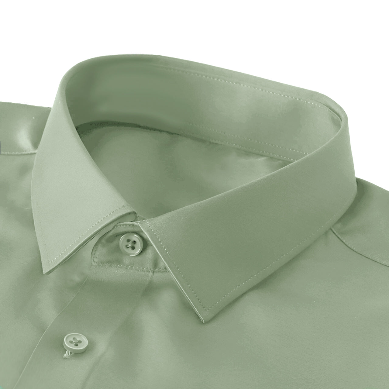 Men's Formal Regular Fit Cotton Full Sleeve Shirt - Pista Green/Sage Green