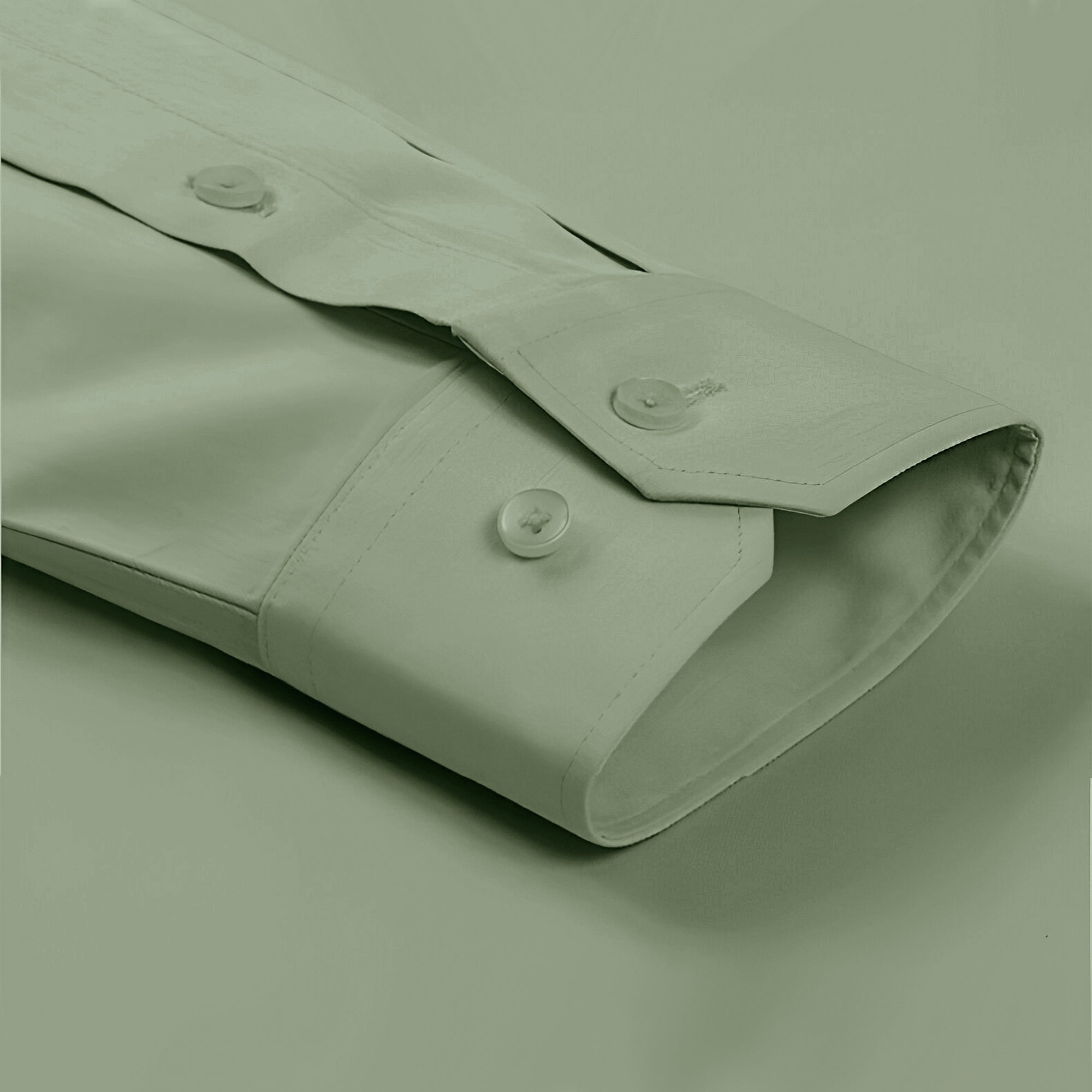 Men's Formal Regular Fit Cotton Full Sleeve Shirt - Pista Green/Sage Green