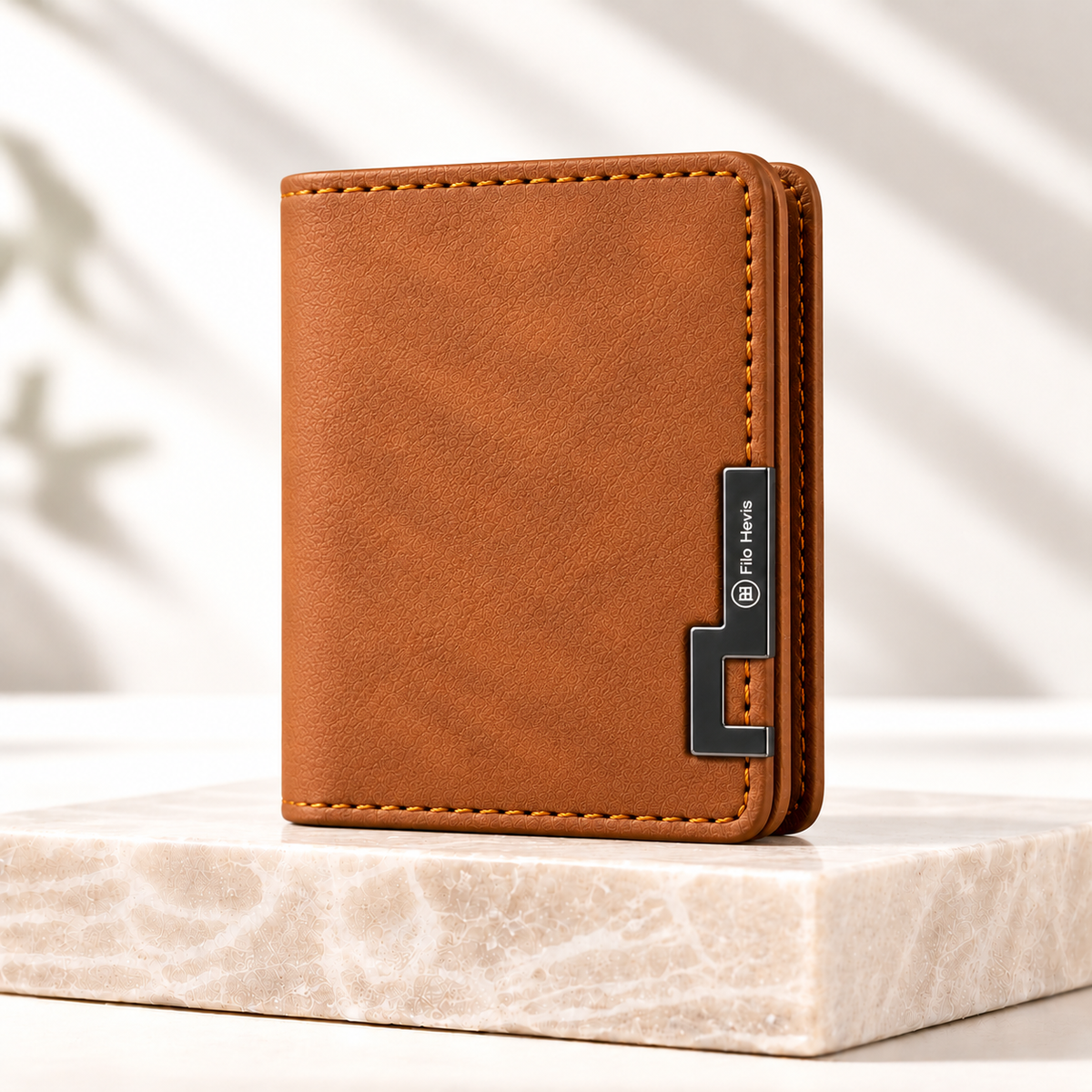 Wallet for Men | Textured Bifold Wallet with Zipper Coin Pocket & Card Slots