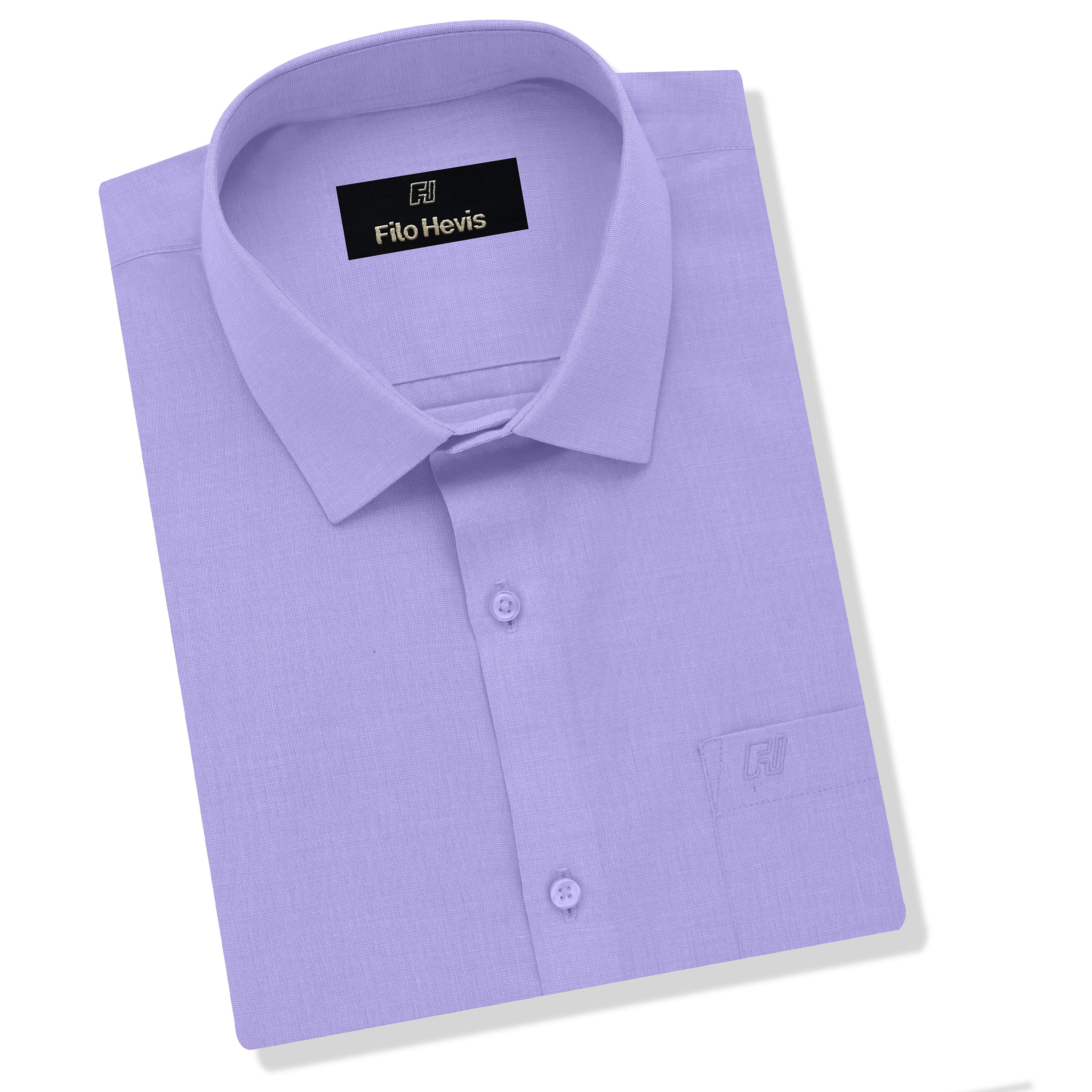 Filafil Fabric Regular Fit Single Pocket Formal Shirt Full Sleeve -Purple