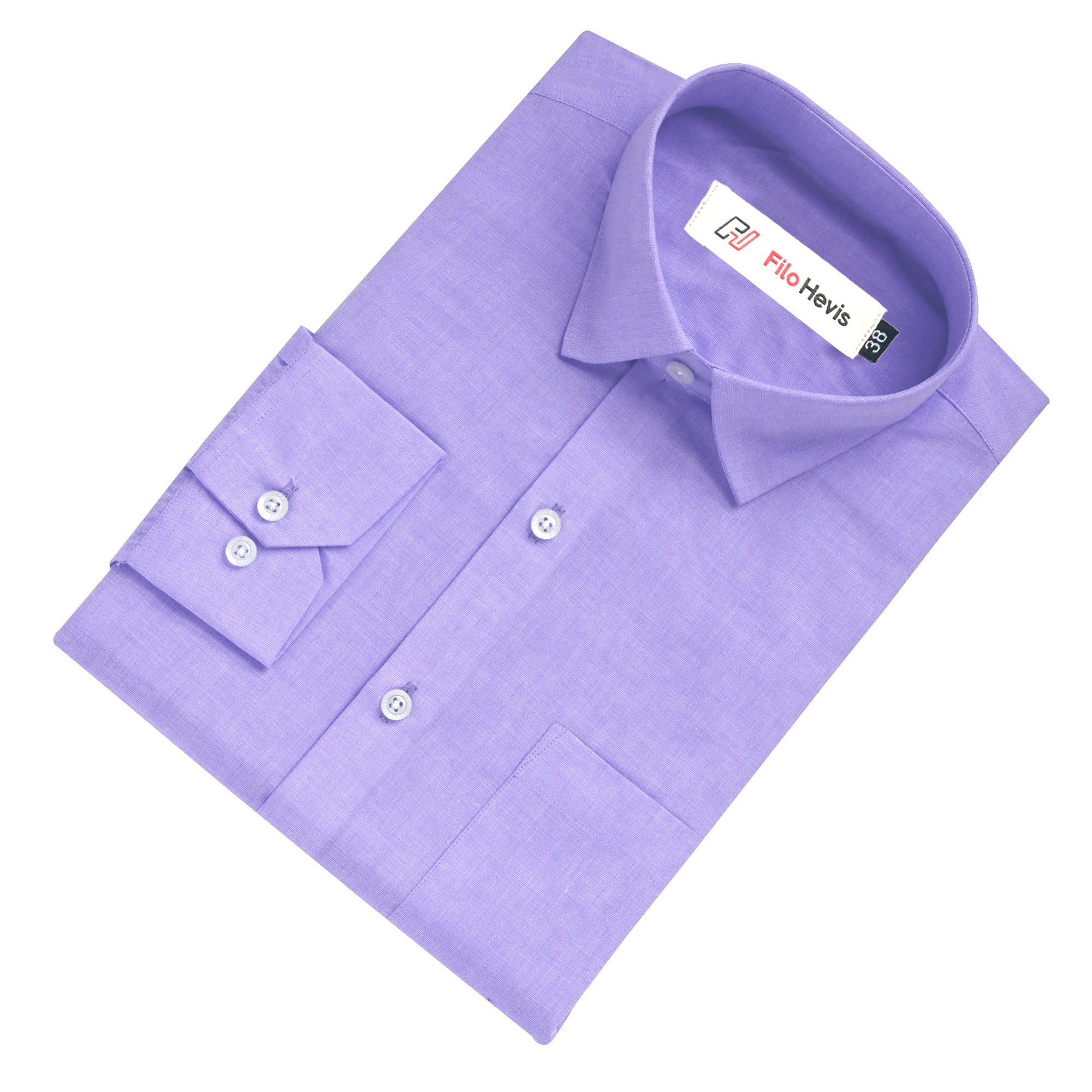 Filafil Fabric Regular Fit Formal Shirt Full Sleeve -Purple