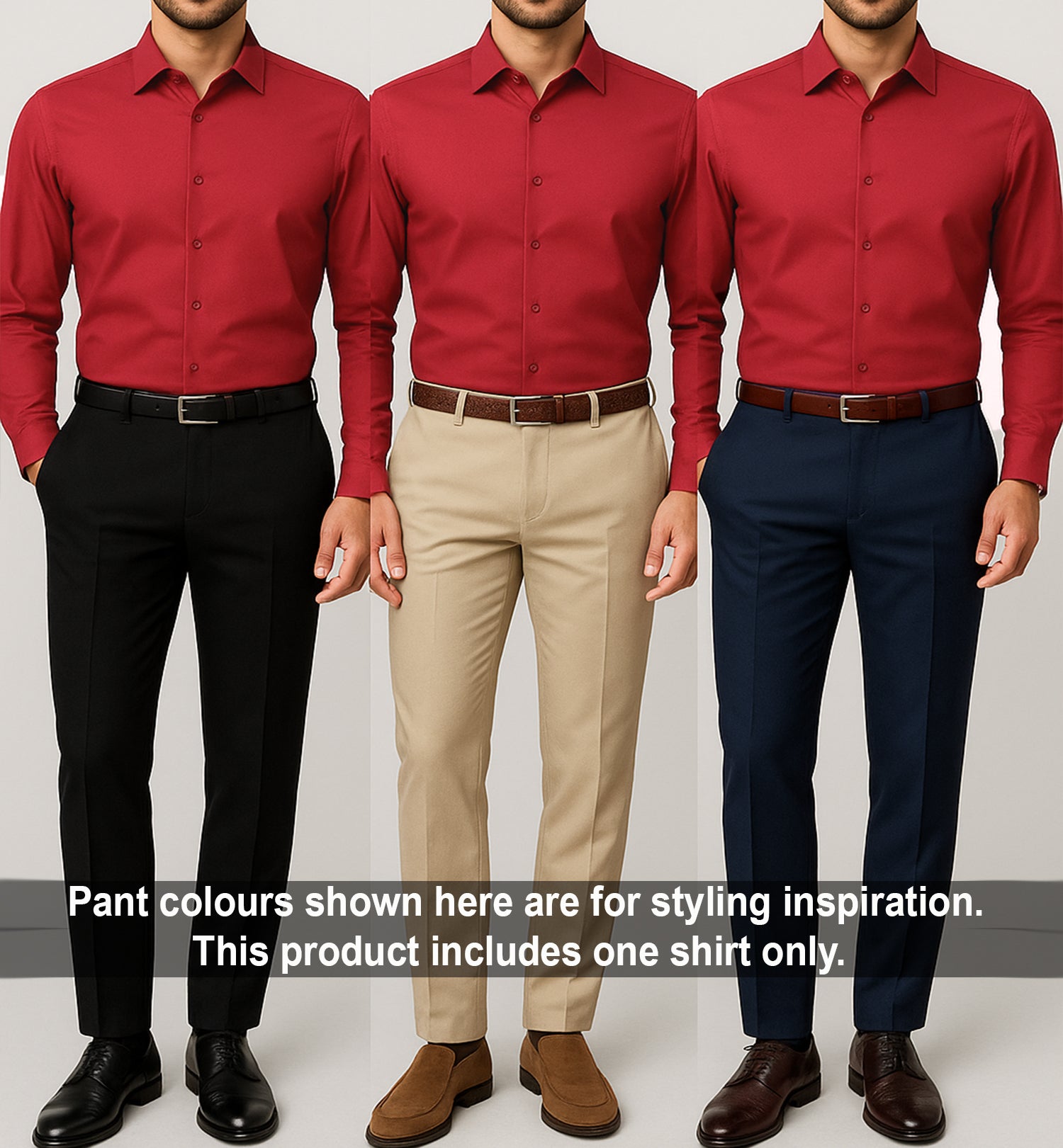 Men's Satin Lycra formal Full Sleeve Shirt Red