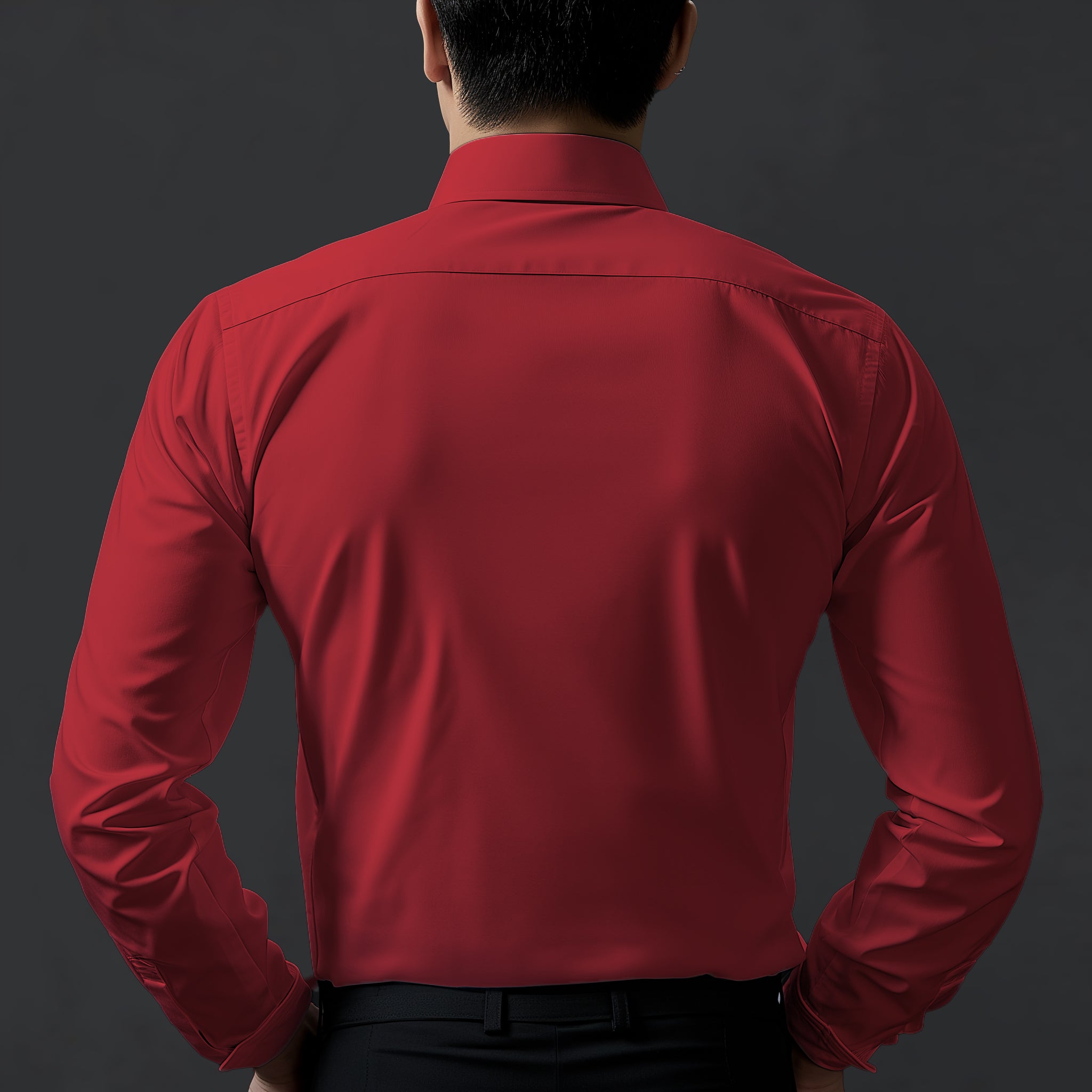 Satin (Shining) Party Wear Red Shirt