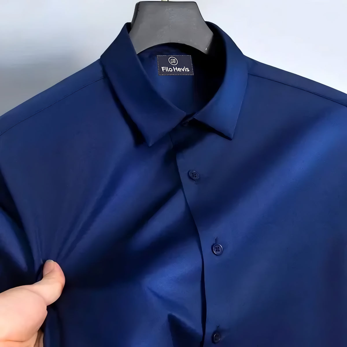 Men's Satin Lycra formal  Full Sleeve shirt Royal Blue