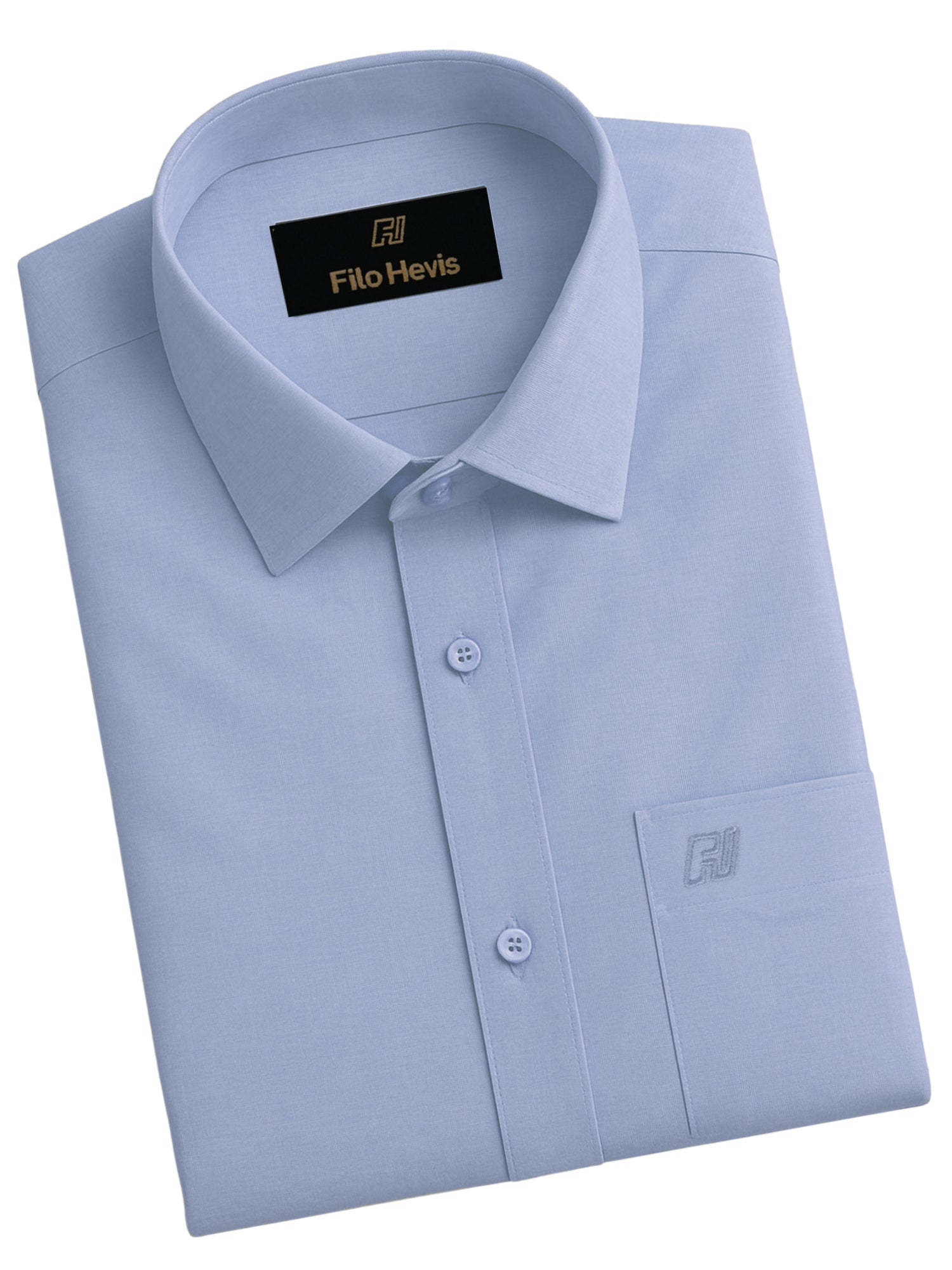 Filafil Fabric Regular Fit Single Pocket Formal Shirt Full Sleeve -Sky
