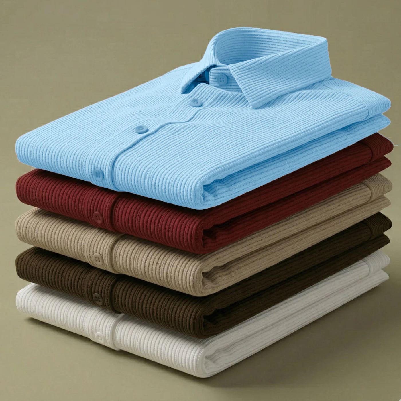 self cord sky blue corduroy shirts for men