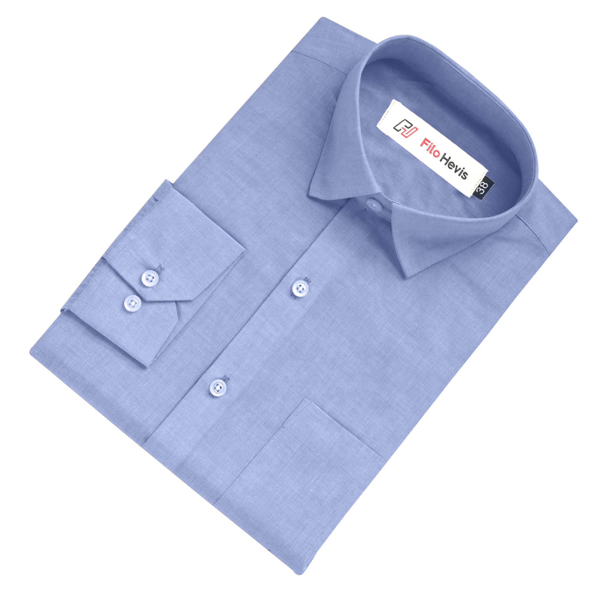 Filafil Fabric Regular Fit Formal Shirt Full Sleeve -Sky