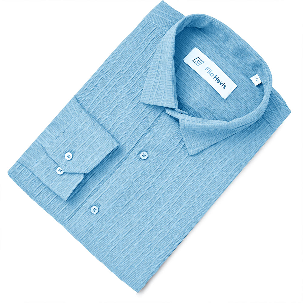 Sky Blue Striped Shirt