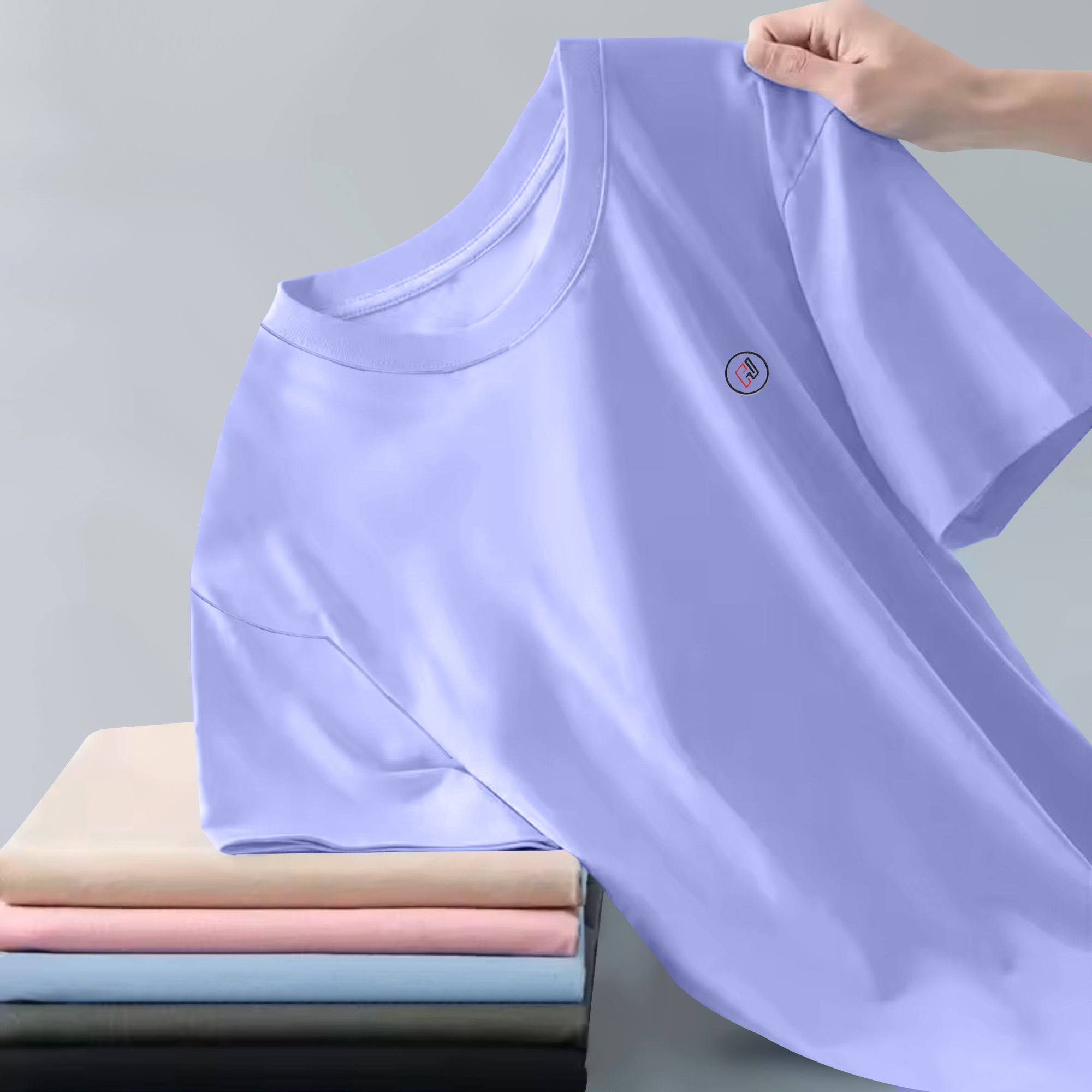Men's Cotton Round Neck t-shirt Sky