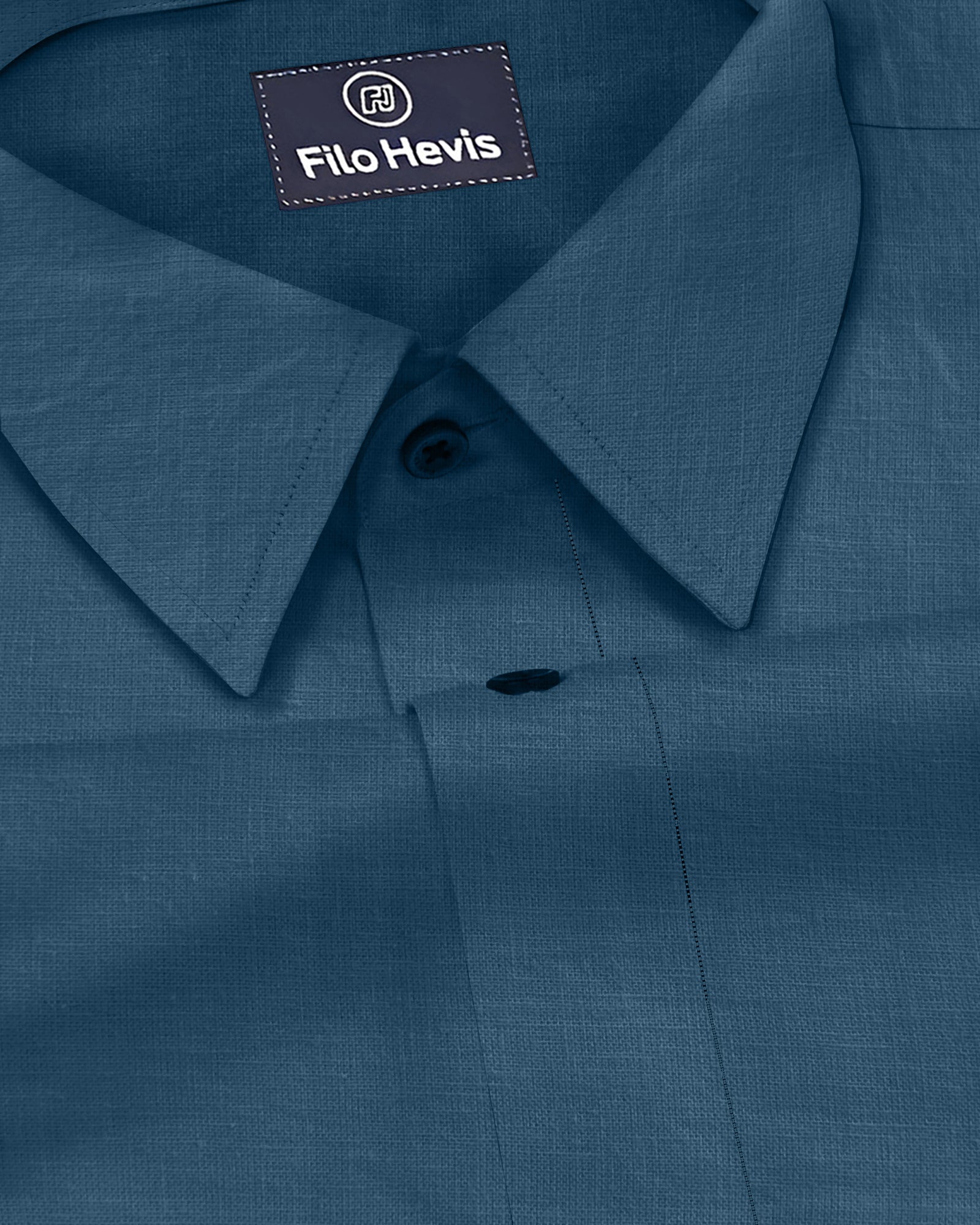 FINE LINEN SHIRTS FOR MEN (Full Sleeves)-Teal Blue