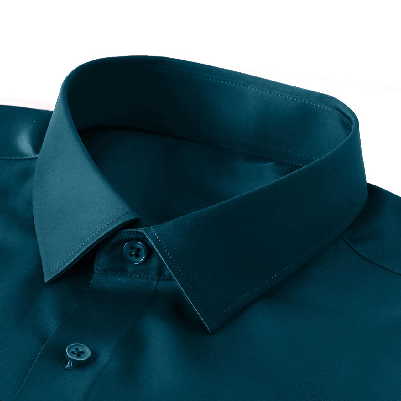 Men's Formal Regular Fit Full Sleeve Shirt - Teal Blue