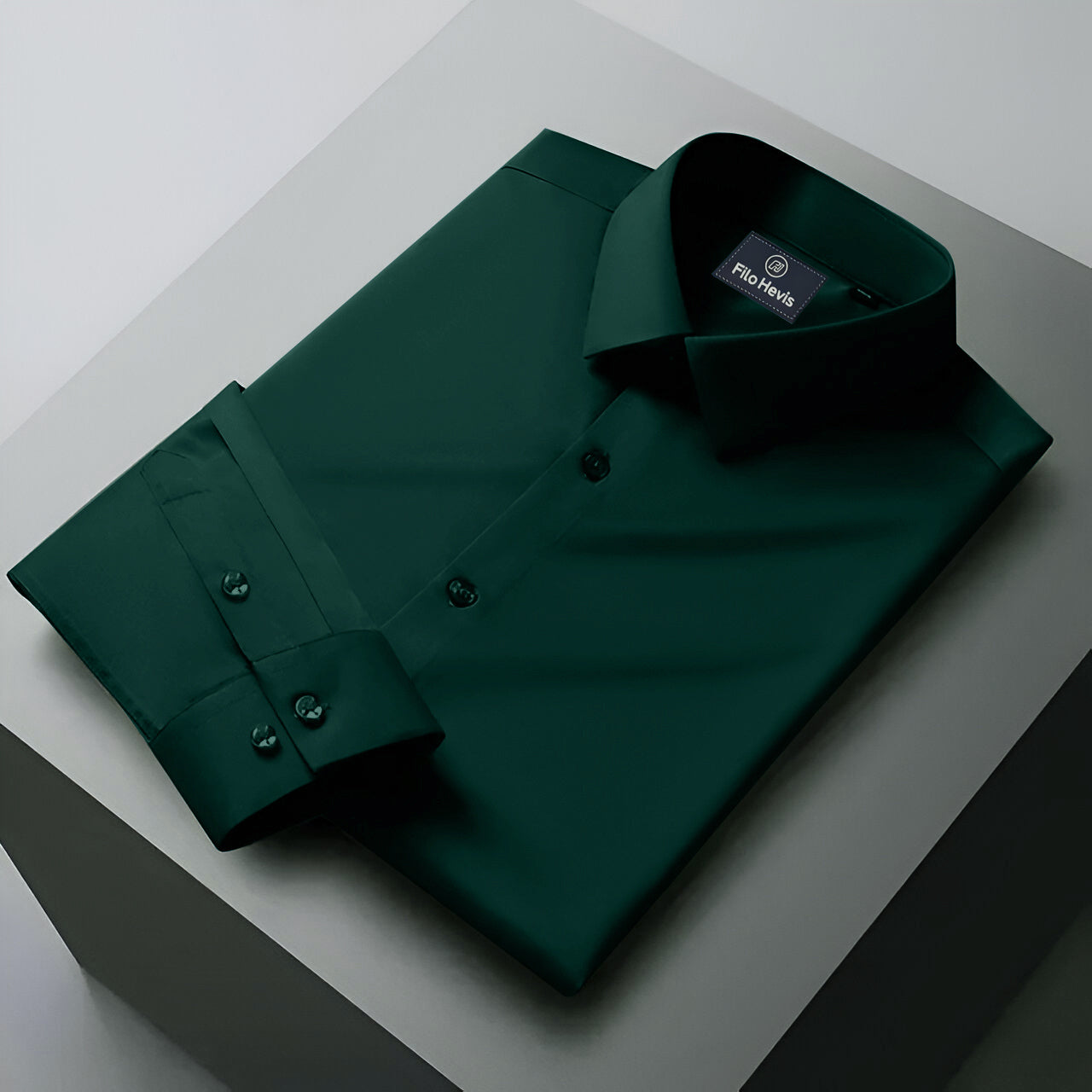 Men's Formal Regular Fit Cotton Full Sleeve Shirt-TEAL GREEN