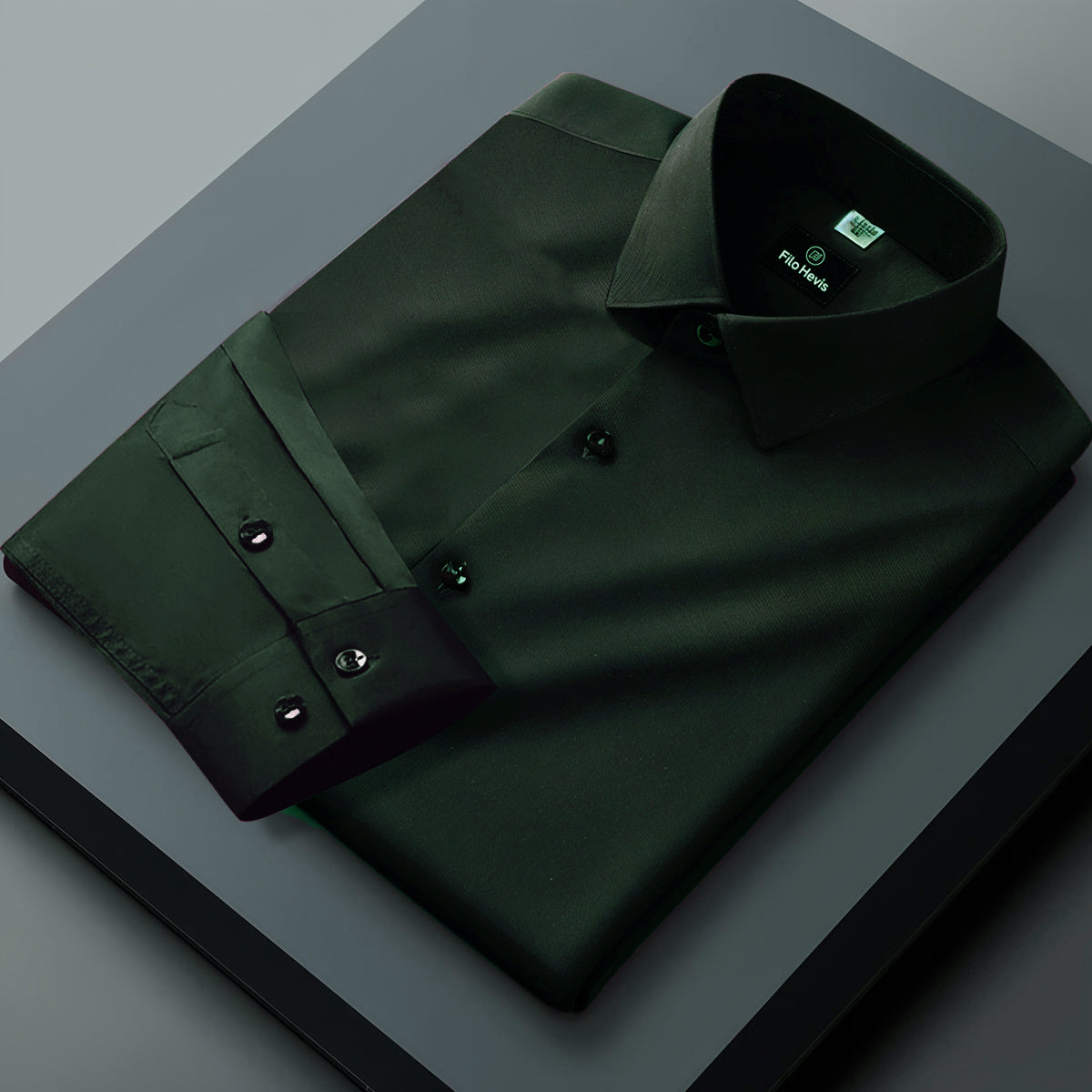 Men's Formal Regular Fit Cotton Full Sleeve Shirt-TEAL GREEN
