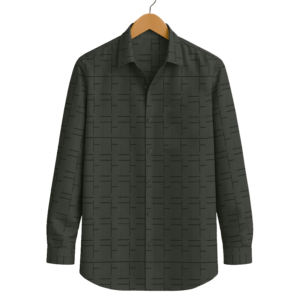 PRINTED SHIRTS | FORMAL & CASUAL SHIRTS FOR MEN | PRINTS SHIRT-DARK GREEN