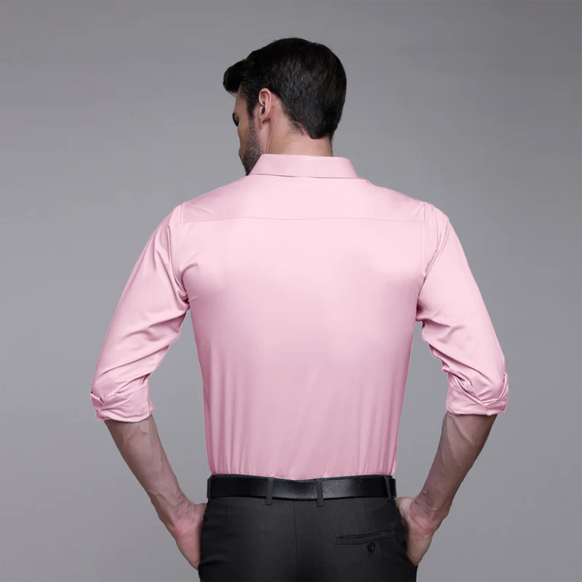 PREMIUM SATIN SHIRT | FORMAL SHIRT FOR MEN | LUXURIOUS SATIN LYCRA PARTY WEAR-Pink Shirt